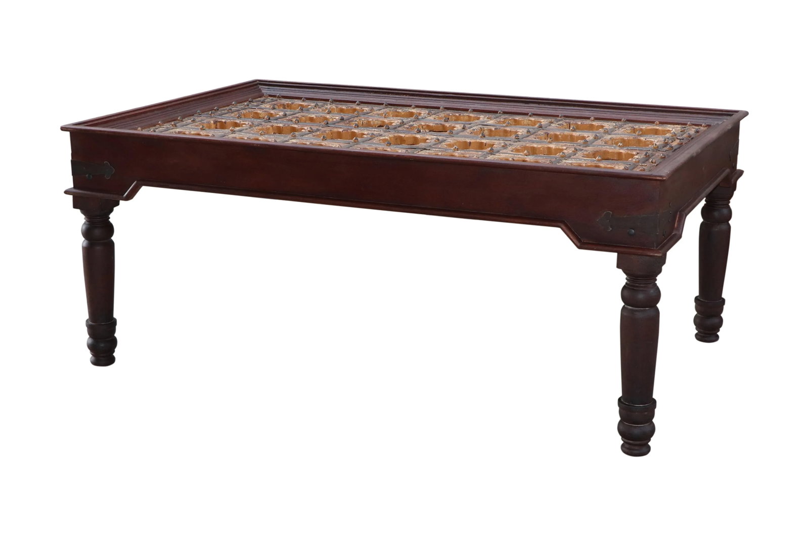 Solid Wood 8 Seater Dinning Table |Handmade Distressed Brown Table |Vintage Aged 31.5 Inch Long Dini - 3