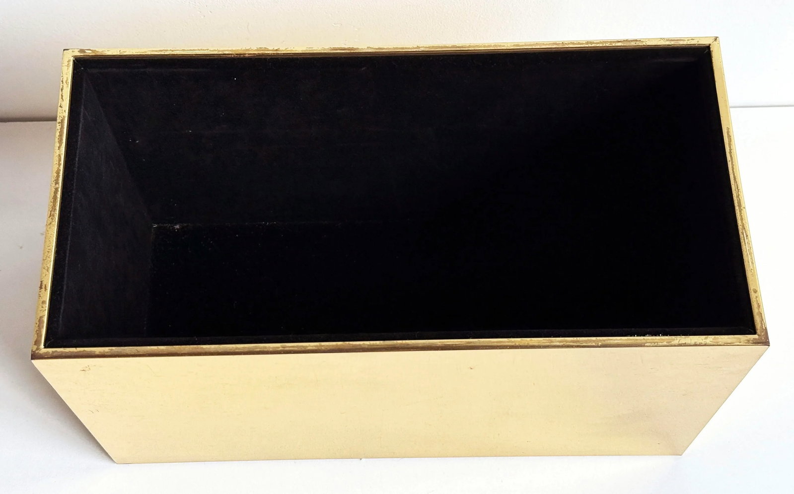 Vintage 1980's Tessellated Stone & Brass Tabletop Storage Box by Chapman - 12