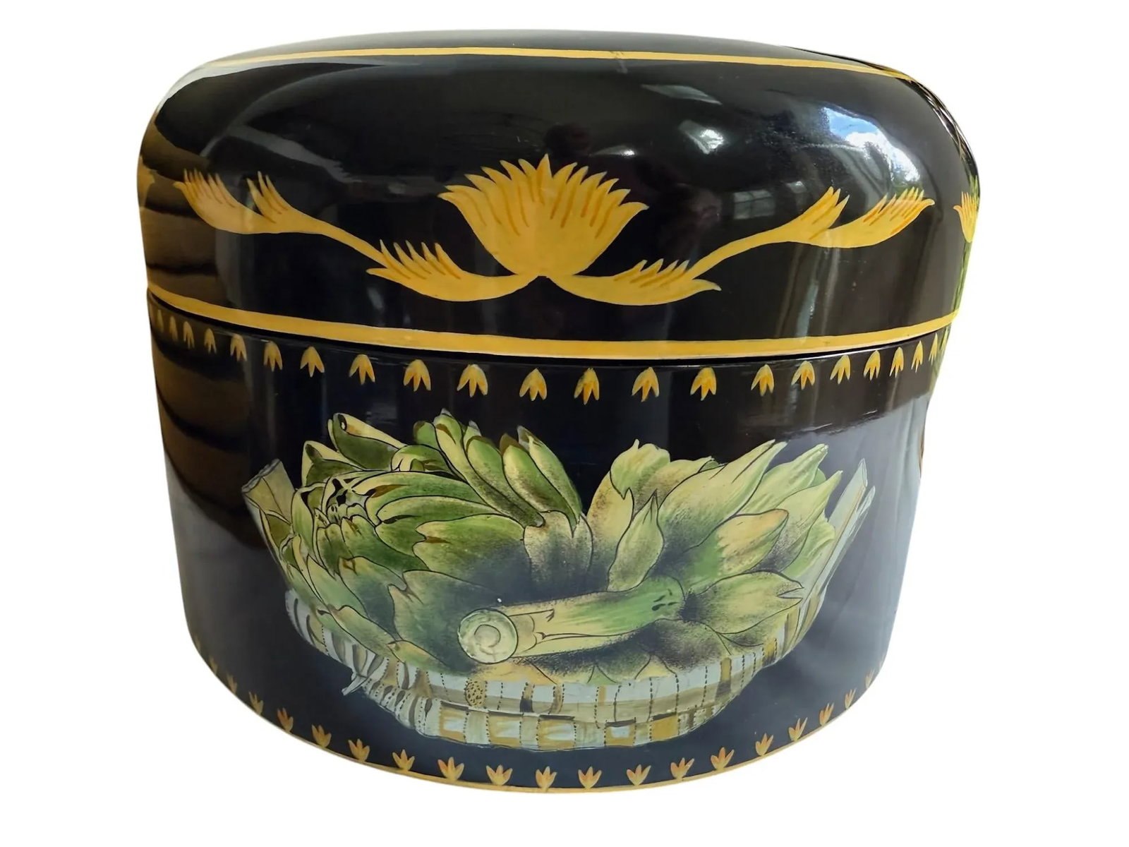 Maitland-Smith Round Lidded Boxes - A Pair - 7