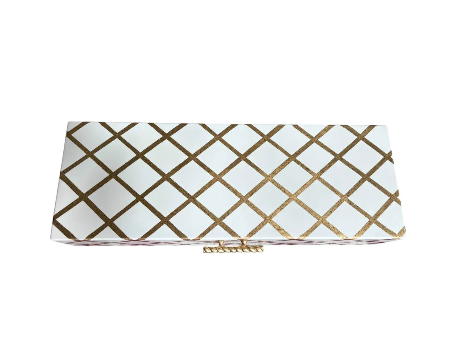 Chelsea House White and Gold Striped Showroom Sample Box - 2