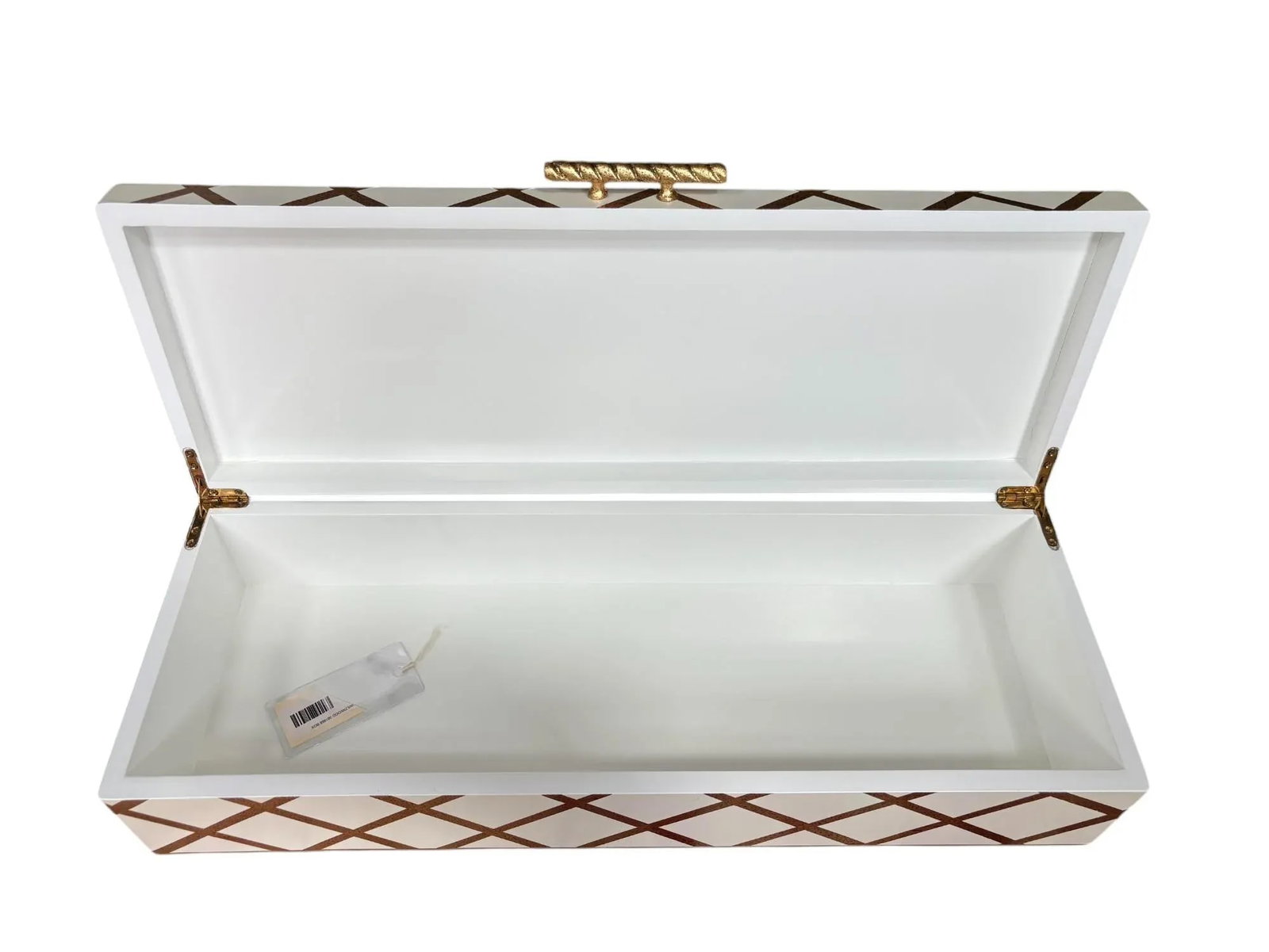 Chelsea House White and Gold Striped Showroom Sample Box - 7