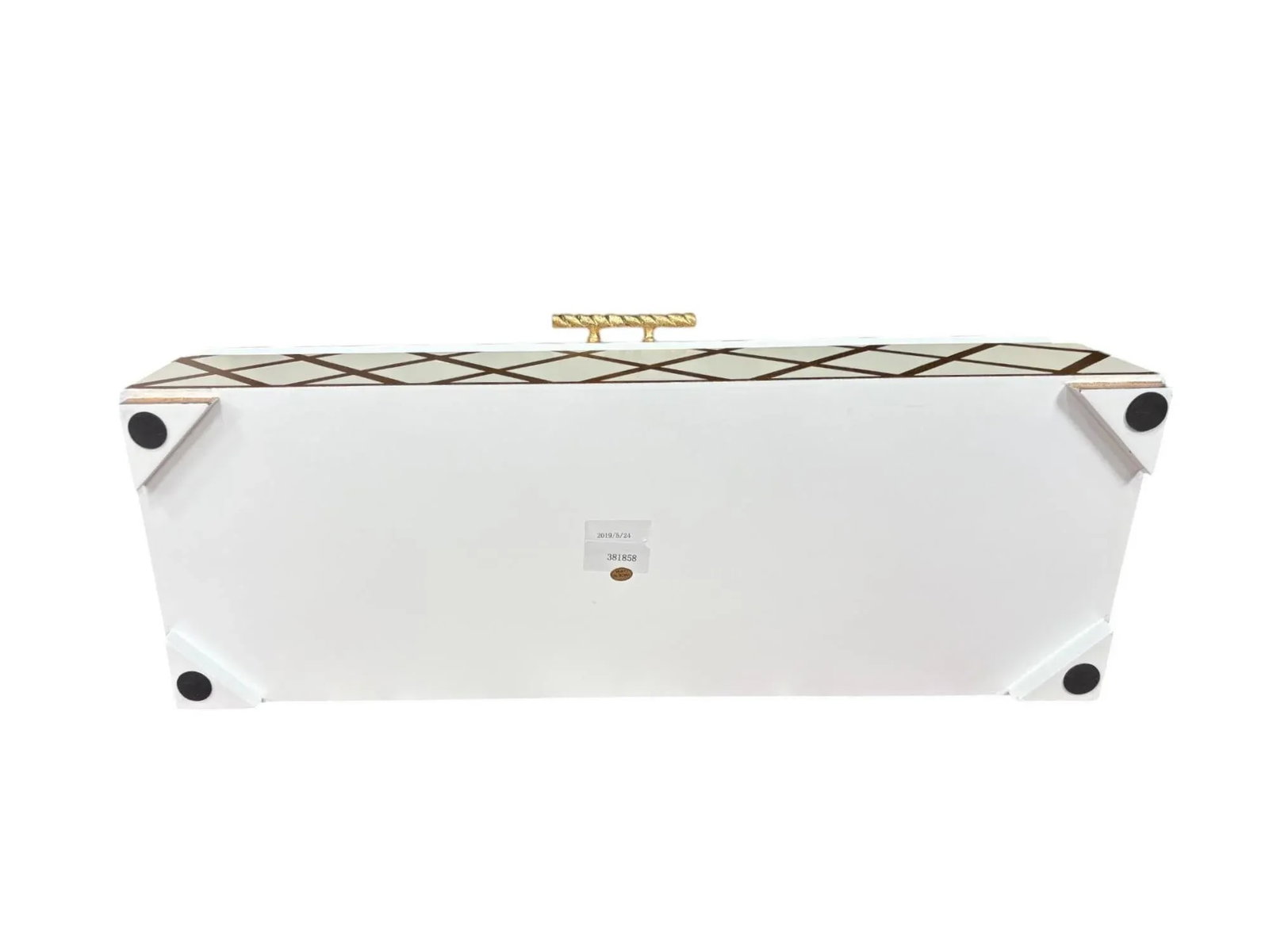 Chelsea House White and Gold Striped Showroom Sample Box - 8