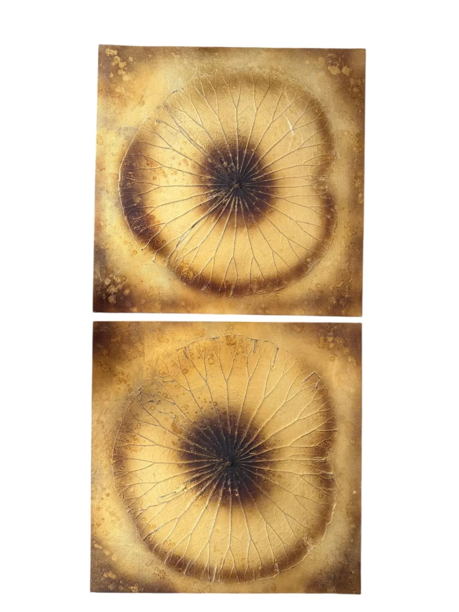 Palecek Gold Lotus Leaf Metallic Wall Decor - A Pair - 3