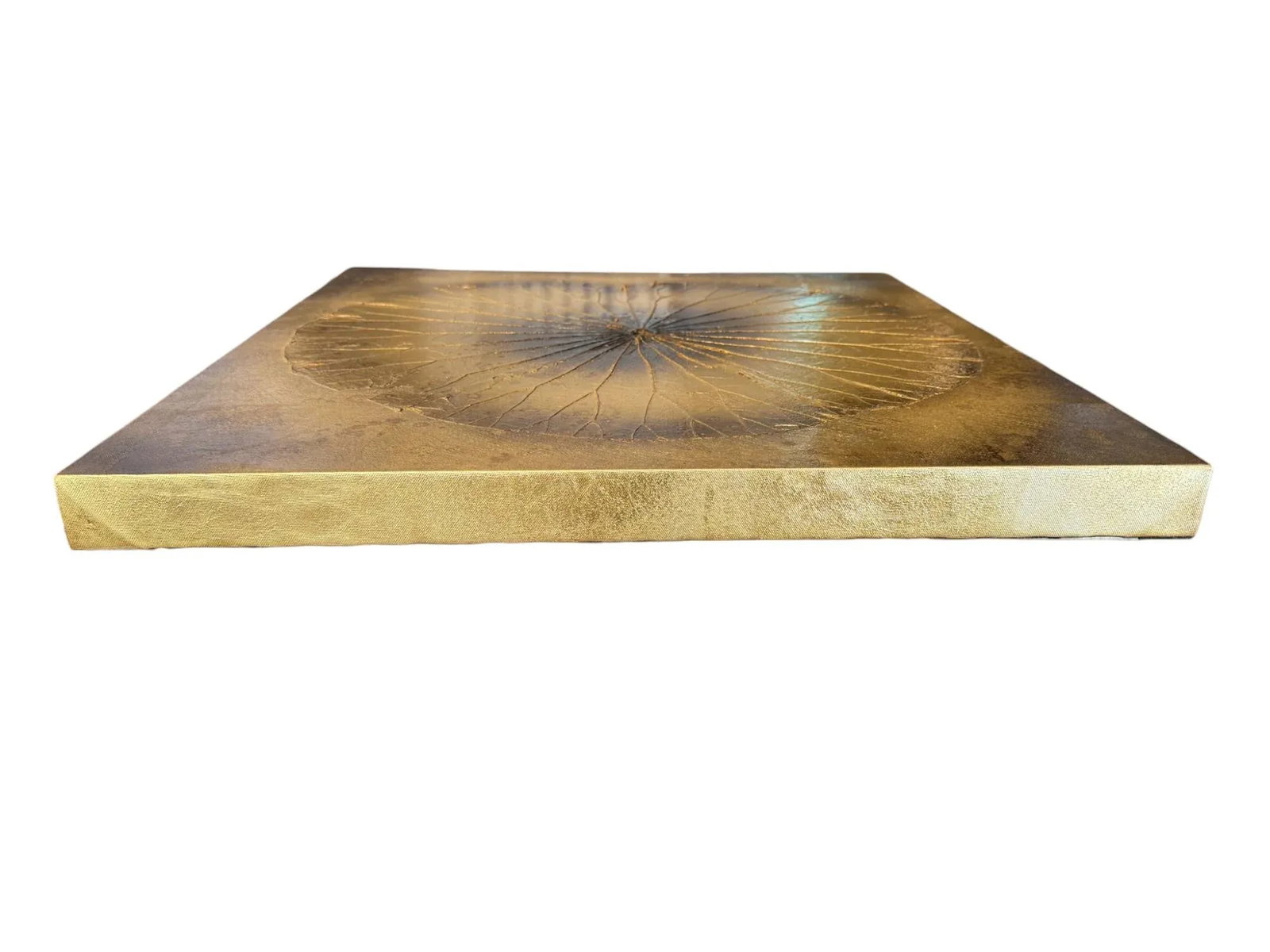 Palecek Gold Lotus Leaf Metallic Wall Decor - A Pair - 7