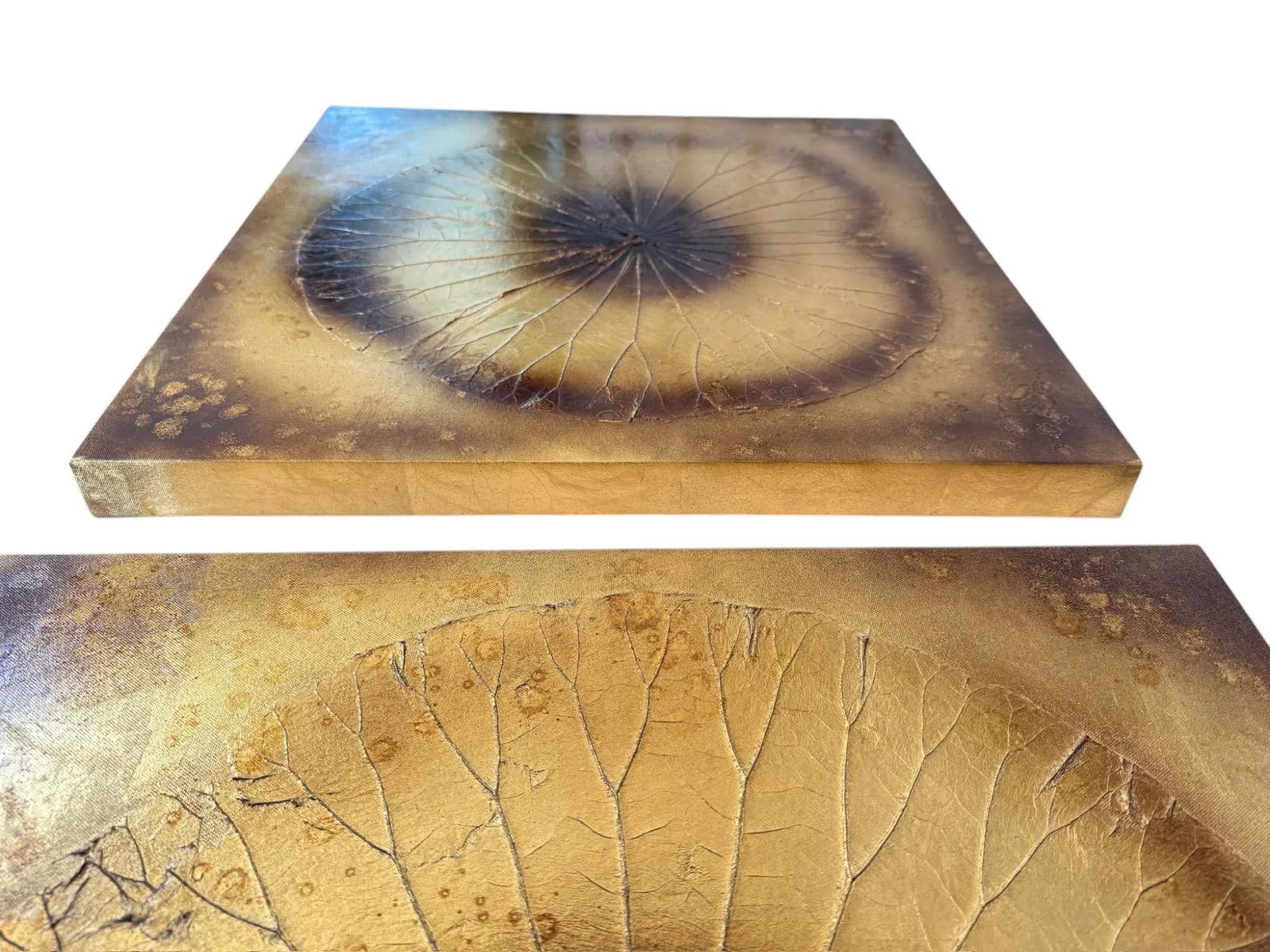 Palecek Gold Lotus Leaf Metallic Wall Decor - A Pair - 8