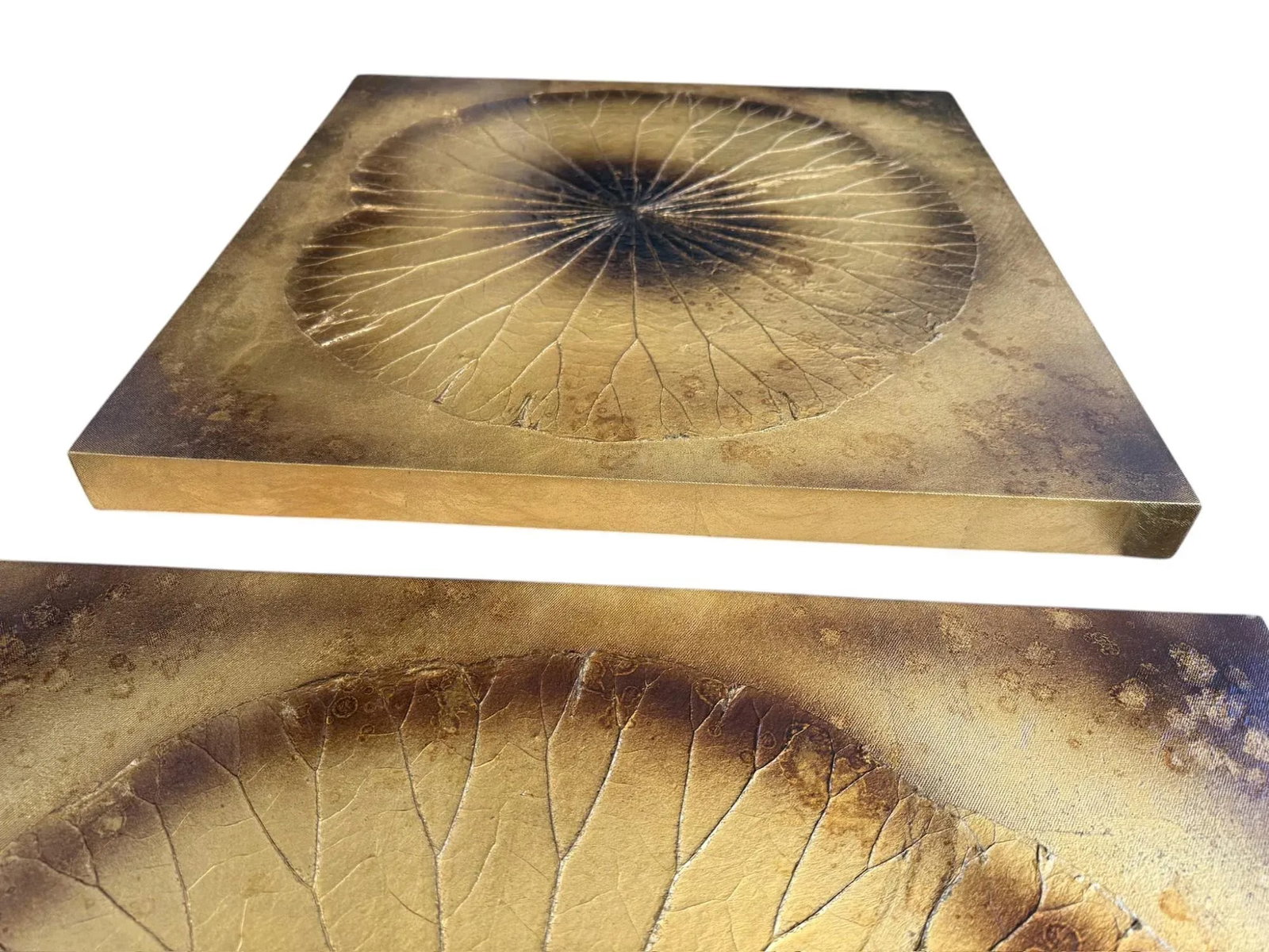 Palecek Gold Lotus Leaf Metallic Wall Decor - A Pair - 9