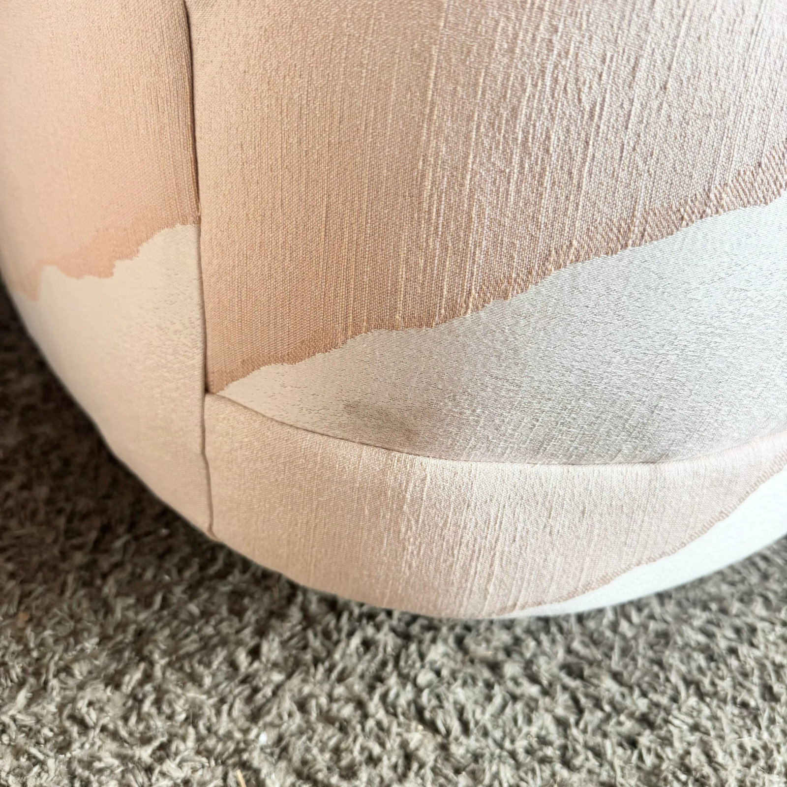 Postmodern Wavy Pink Barrel Swivel Chairs by Carson's - A Pair - 10