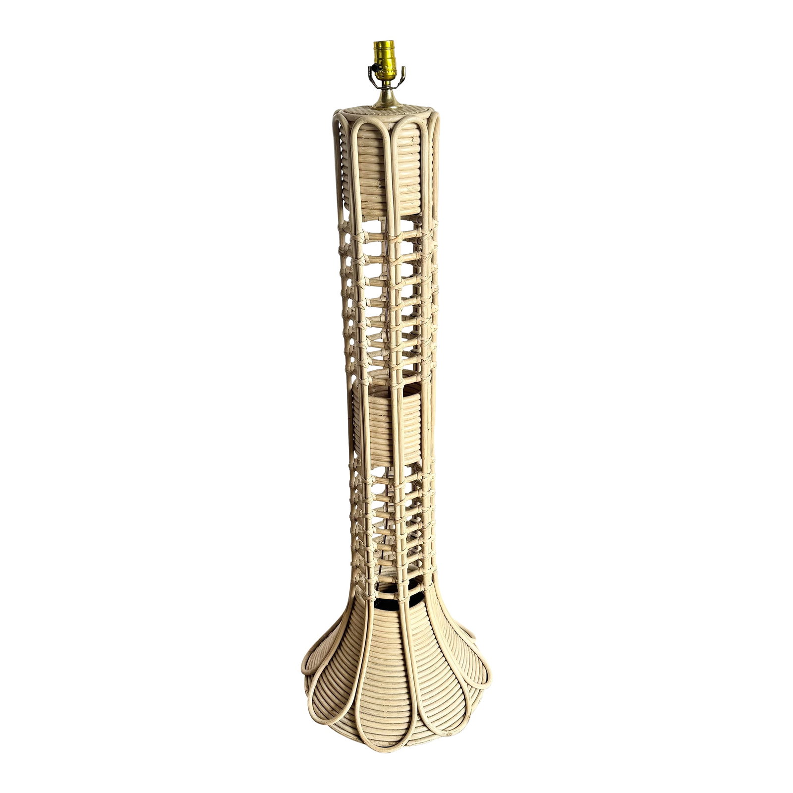 Boho Chic Gabriella Crespi Style Rattan Wicker Floor Lamp (1 of 7)