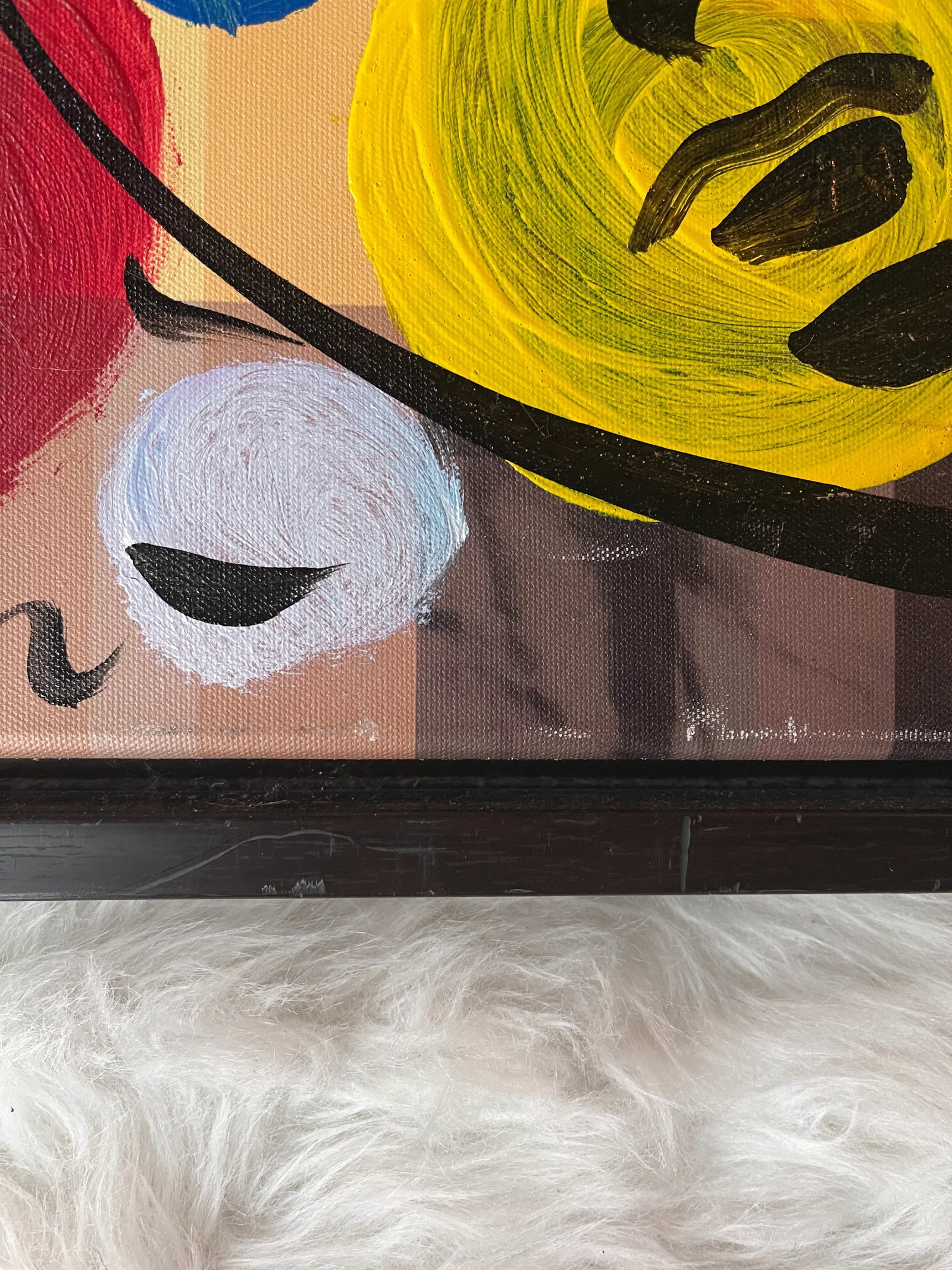 Late 20th Century Abstract Expressionist Figurative Acrylic Painting by Peter Keil, Framed - 6