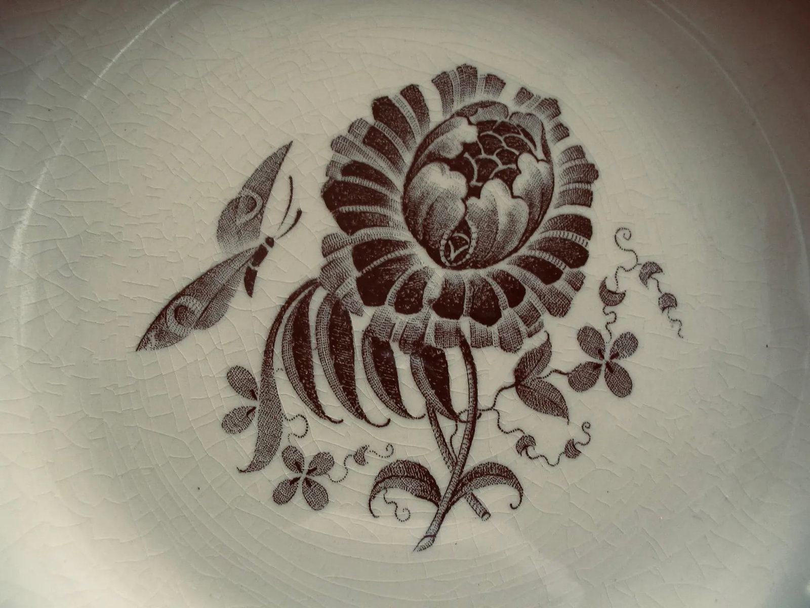 Gefle "Hera" Cream and Brown Glazed Porcelain China 56-Pc Dinnerware Set Circa 1930s by Herbert - 7