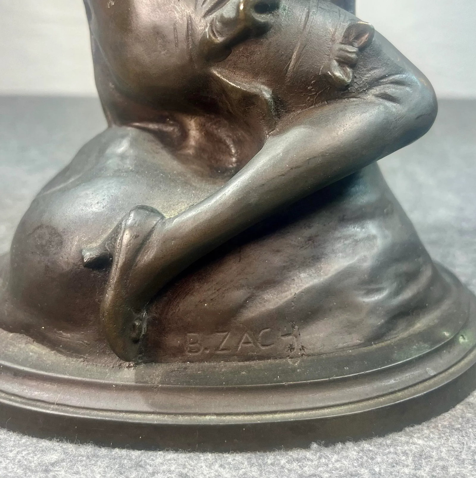 Austrian Bronze Sculpture "The Hugger" by Bruno Zach - 9
