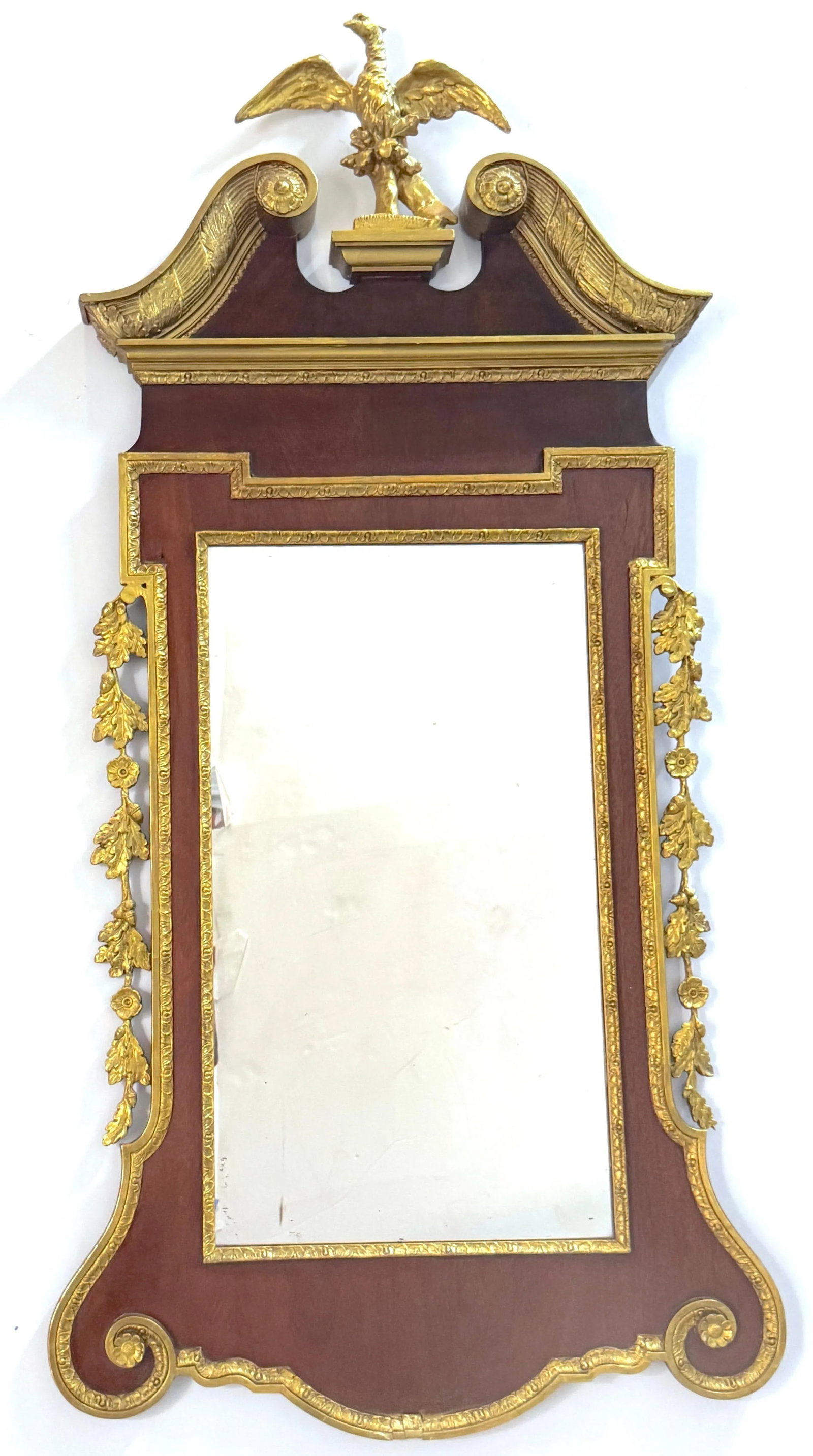 Monumental Philadelphia Federal Period Gilt & Mahogany Eagle Mirror - 5