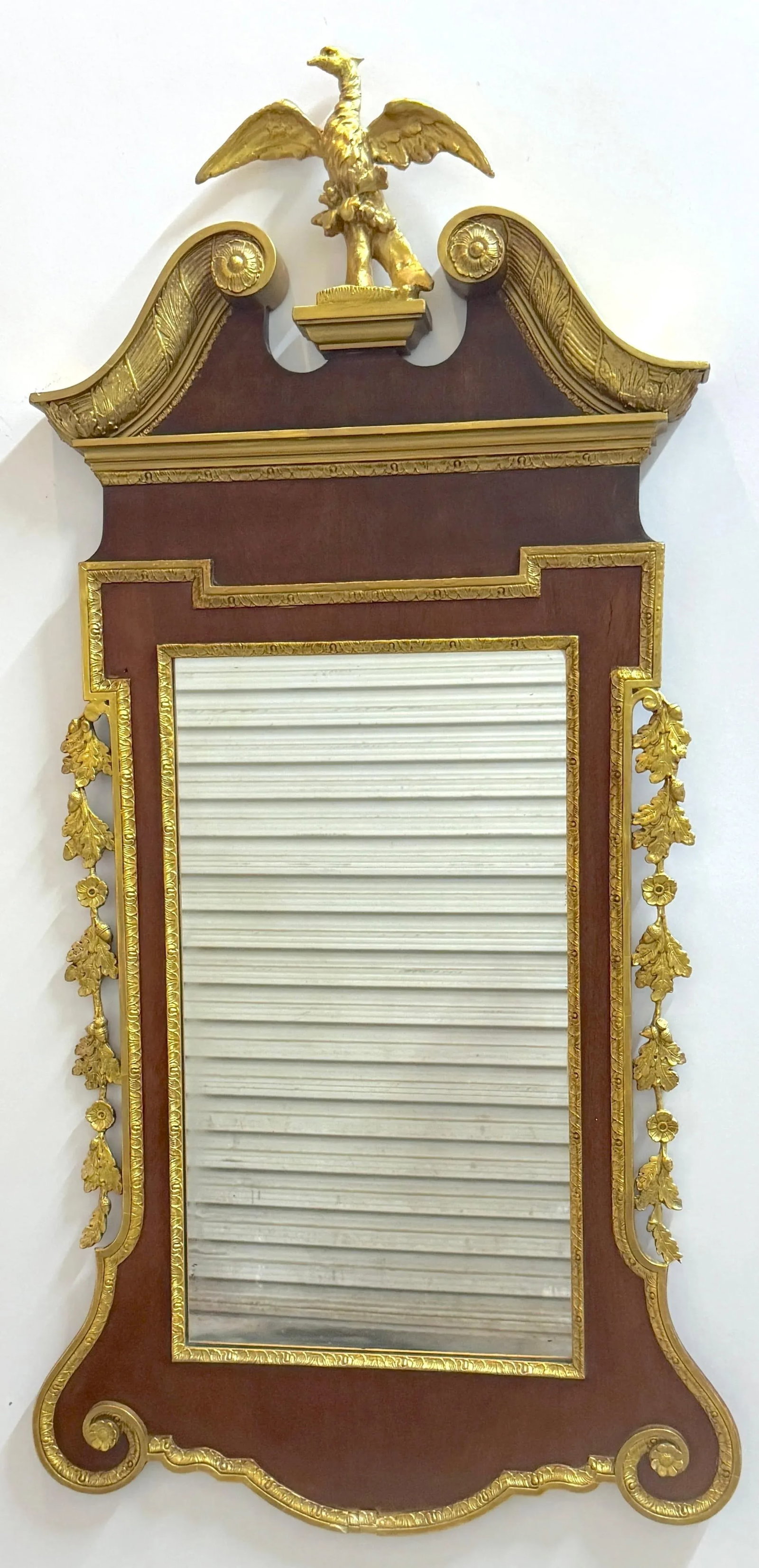 Monumental Philadelphia Federal Period Gilt & Mahogany Eagle Mirror - 6