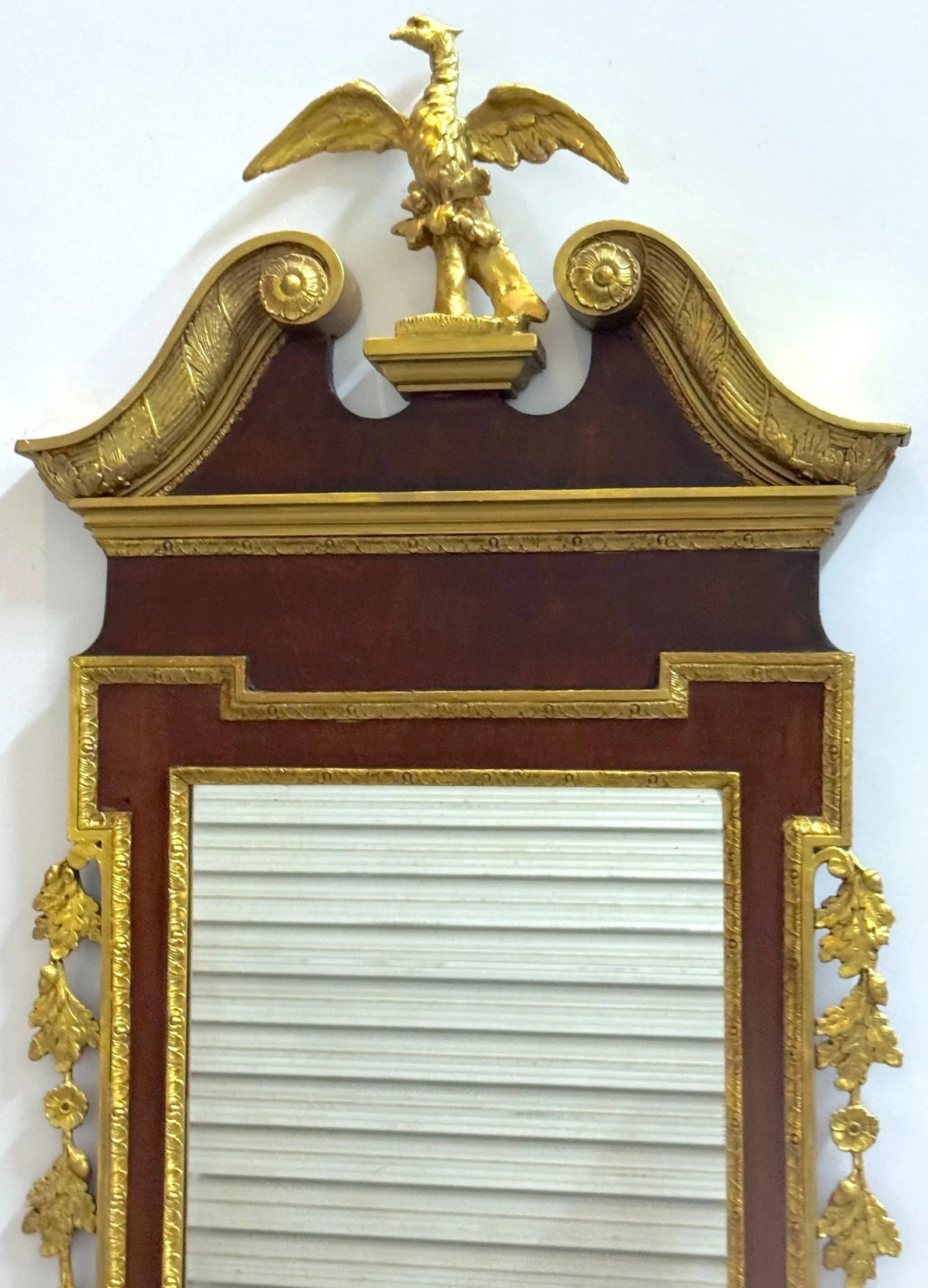 Monumental Philadelphia Federal Period Gilt & Mahogany Eagle Mirror - 8