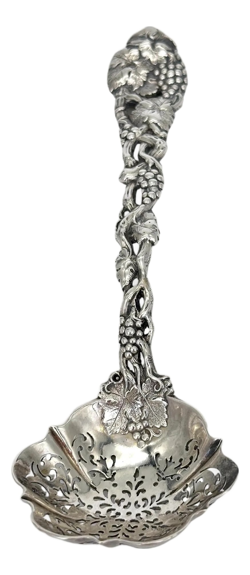 Victorian Pierced Sterling Fruit or Sugar Sifter by George Angell, London, 1871 (1 of 12)