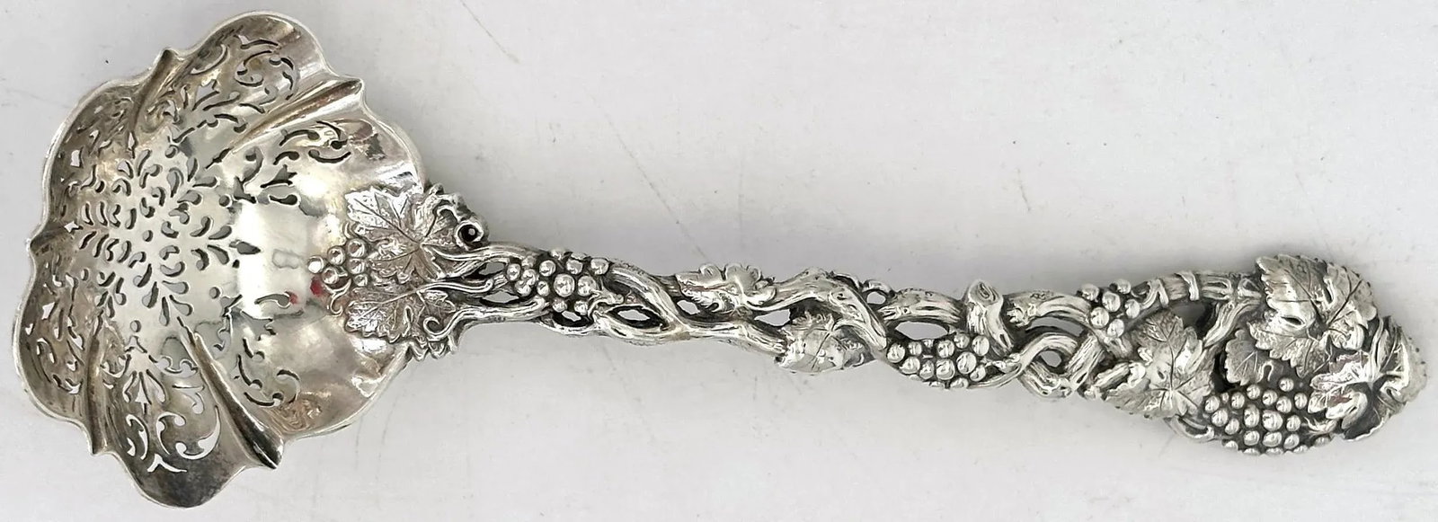 Victorian Pierced Sterling Fruit or Sugar Sifter by George Angell, London, 1871 - 2