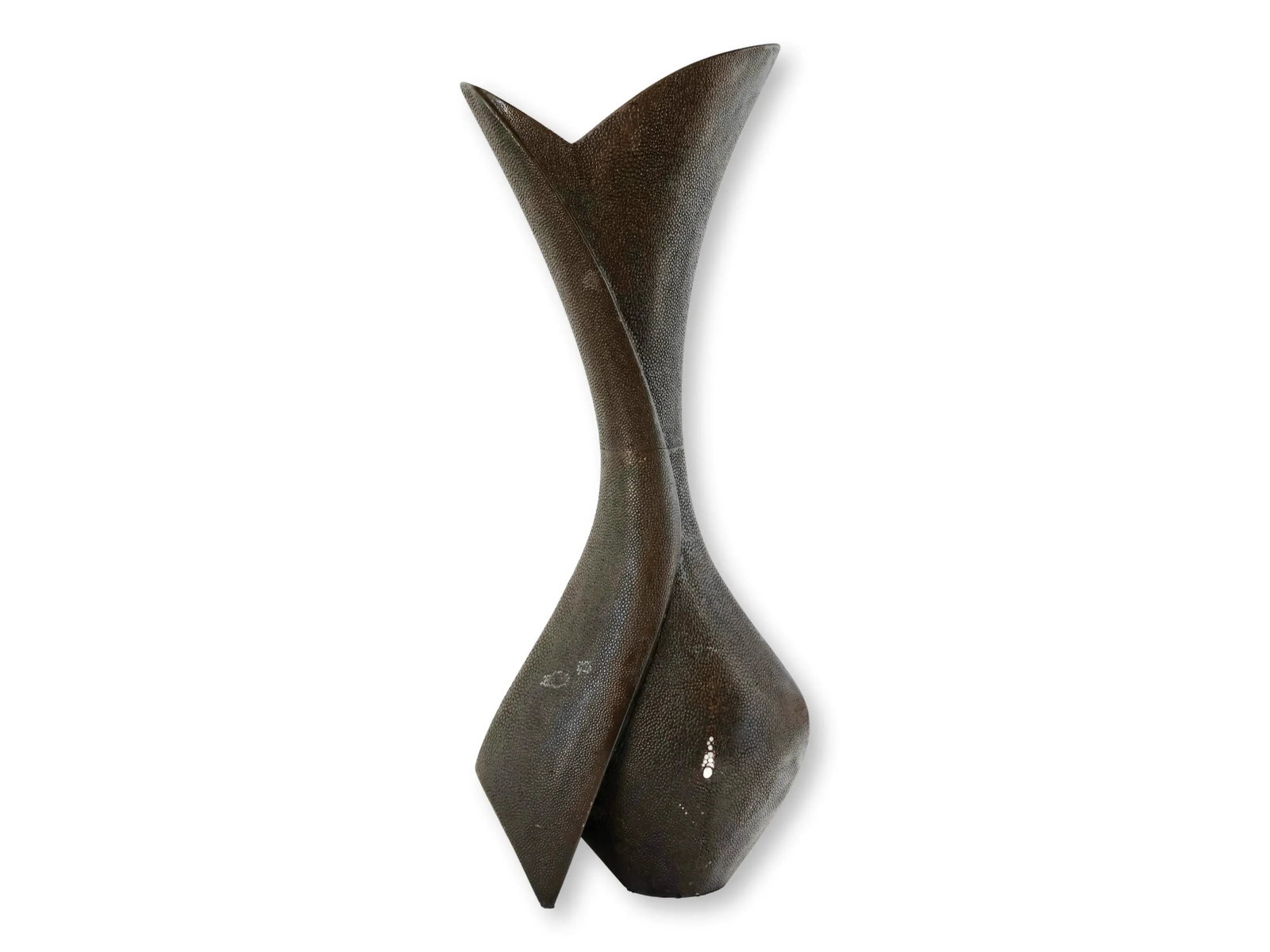 R & Y Augousti Paris Sculptural Shagreen Vase - 6