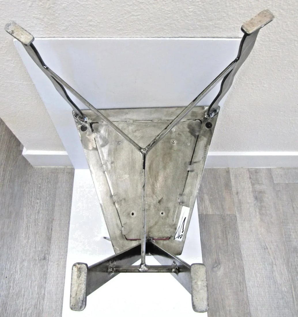 1990s Postmodern Contemporary Welded Steel Artist Signed Accent Chair - 16
