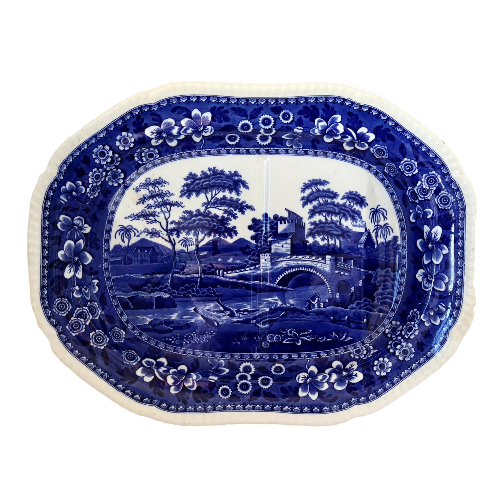 Early 20th-C. Spode "Tower" Pattern Well & Tree Platter (1 of 3)