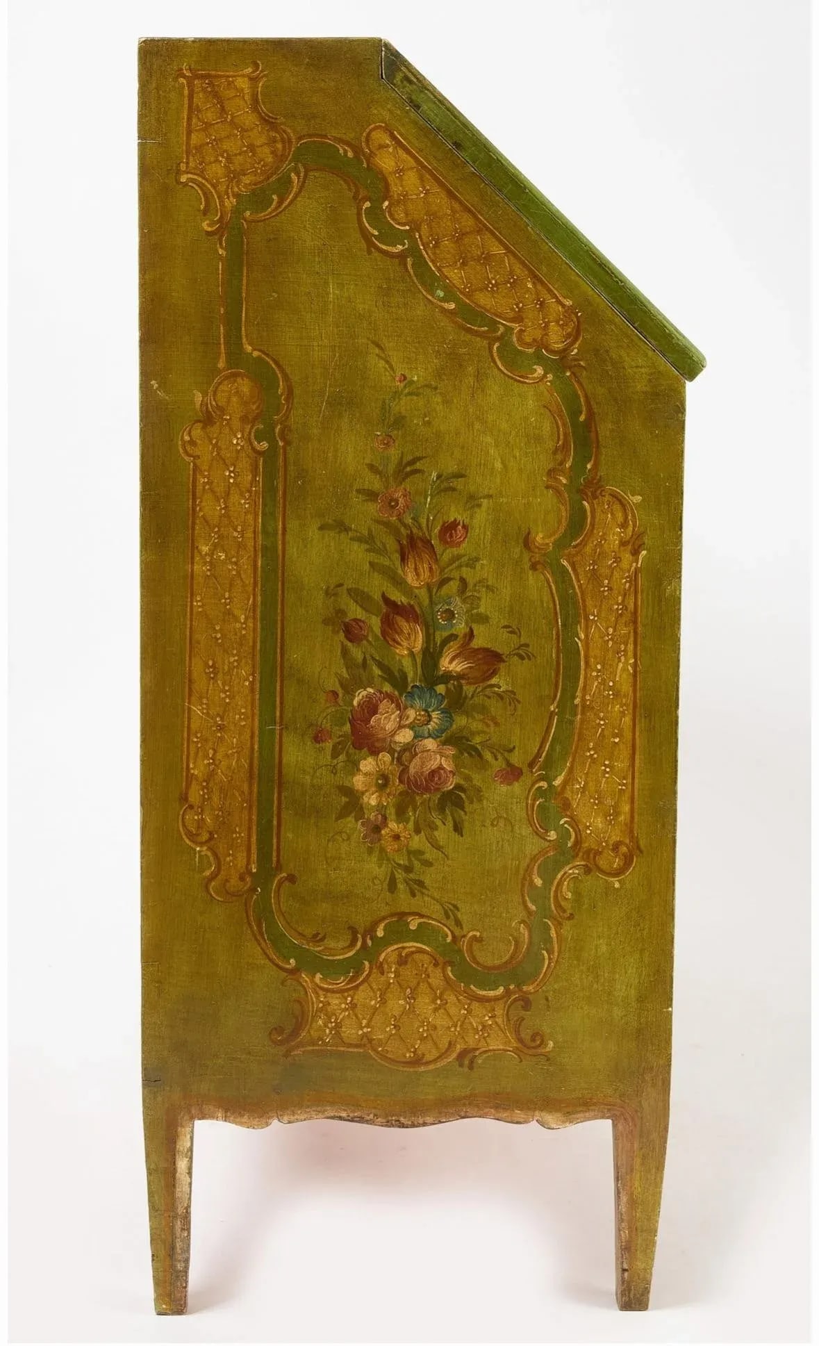 Antique Italian Fall Front Painted Secretary Desk - 5