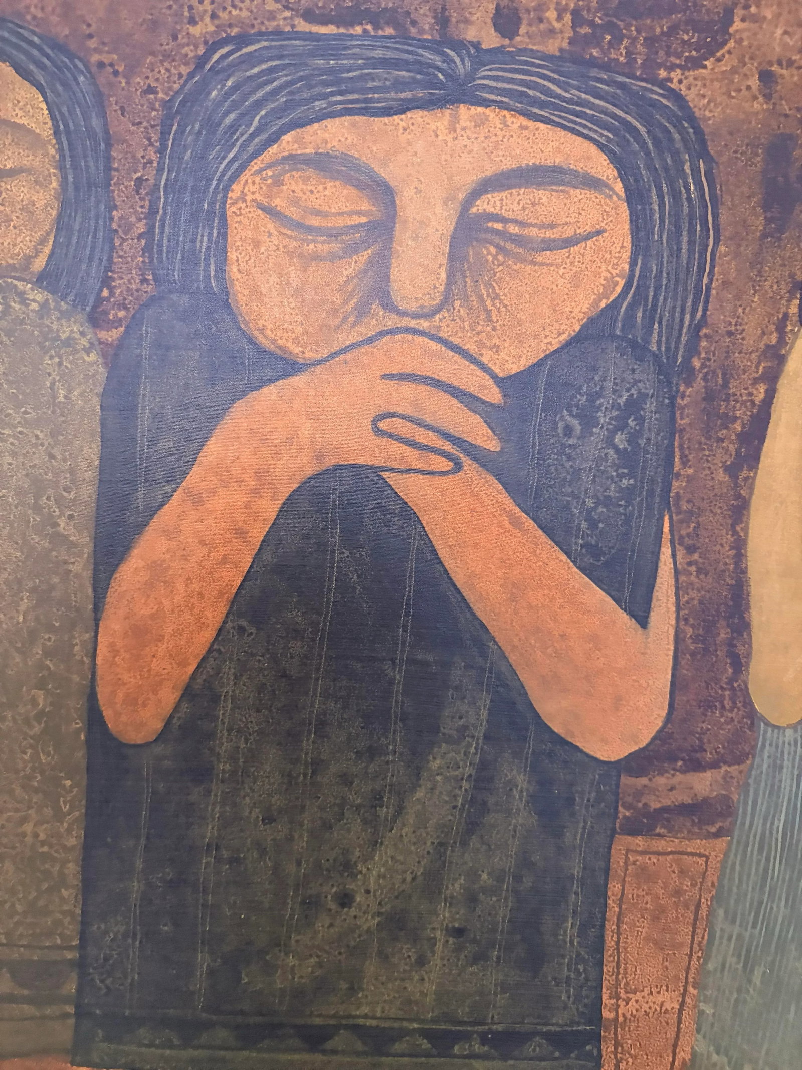 1967 Gil Imaná "Tres Mujeres" Original Oil Painting - 4