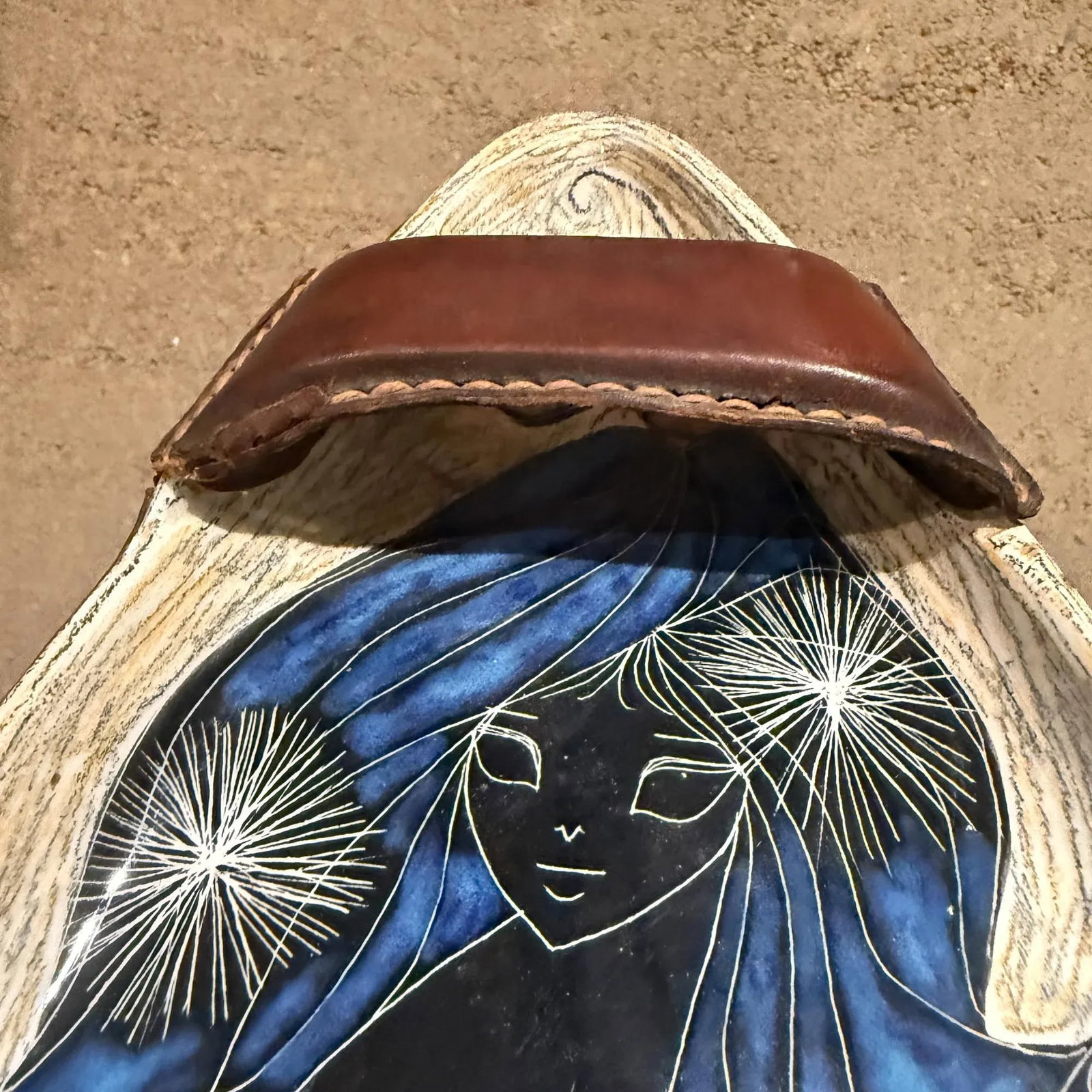 Federigo Fabbrini Marcello Fantoni Itay Ceramic Tray Leather Wrapped Mid Century - 6