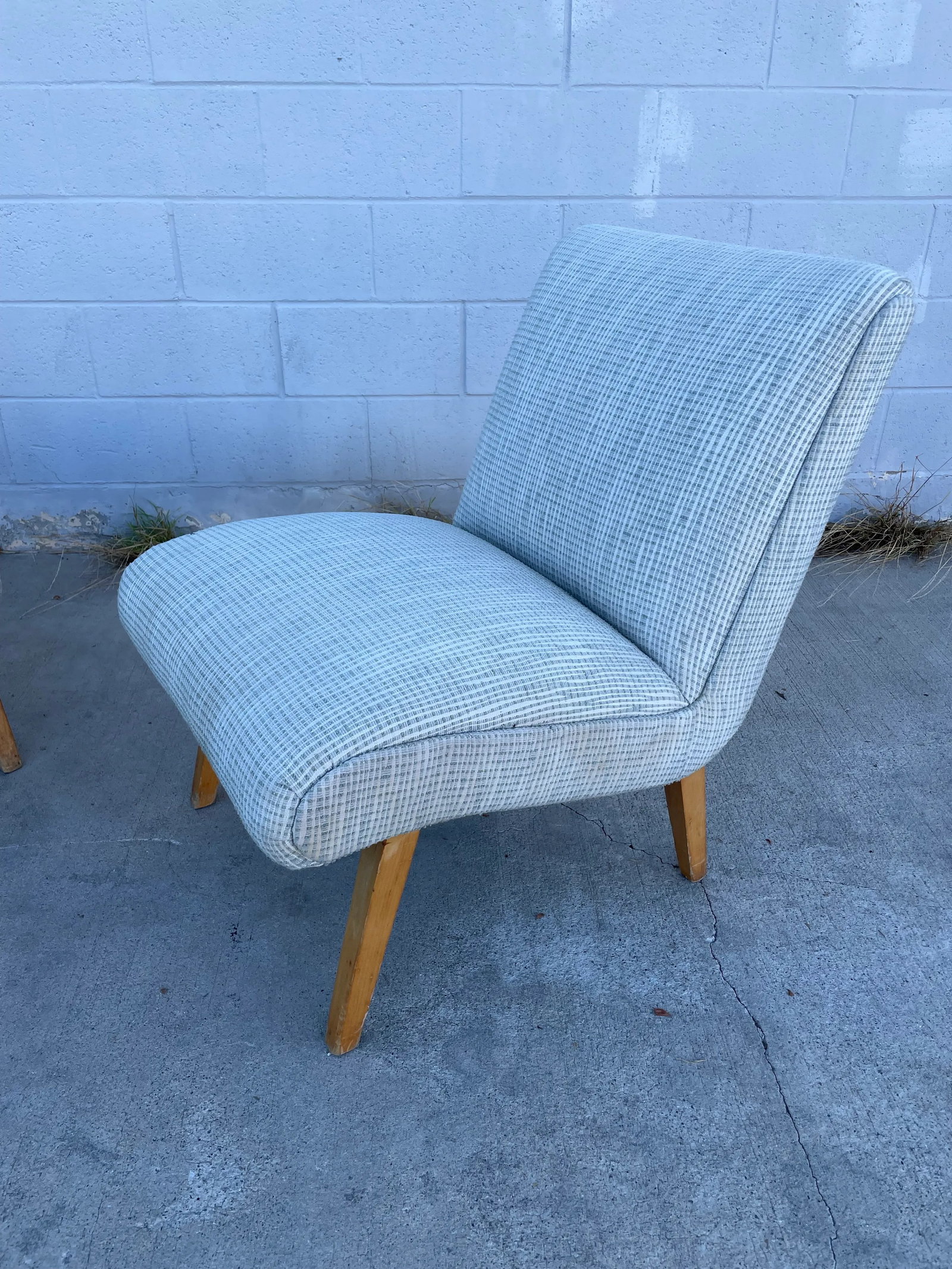 Attributed Jens Risom for Knoll Mid-Century Slipper Chairs – Sculptural Form, Original Blonde - 2