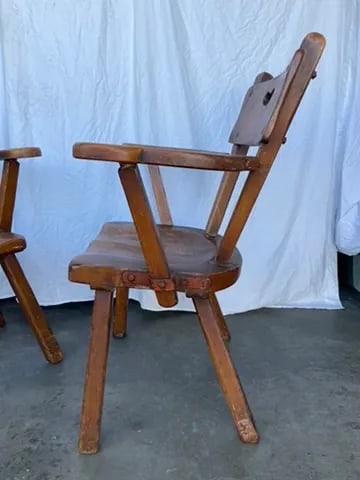 Set of 5 Vintage Monterey Spanish Revival Dining Chairs – Mason Manufacturing, 1930s - 14