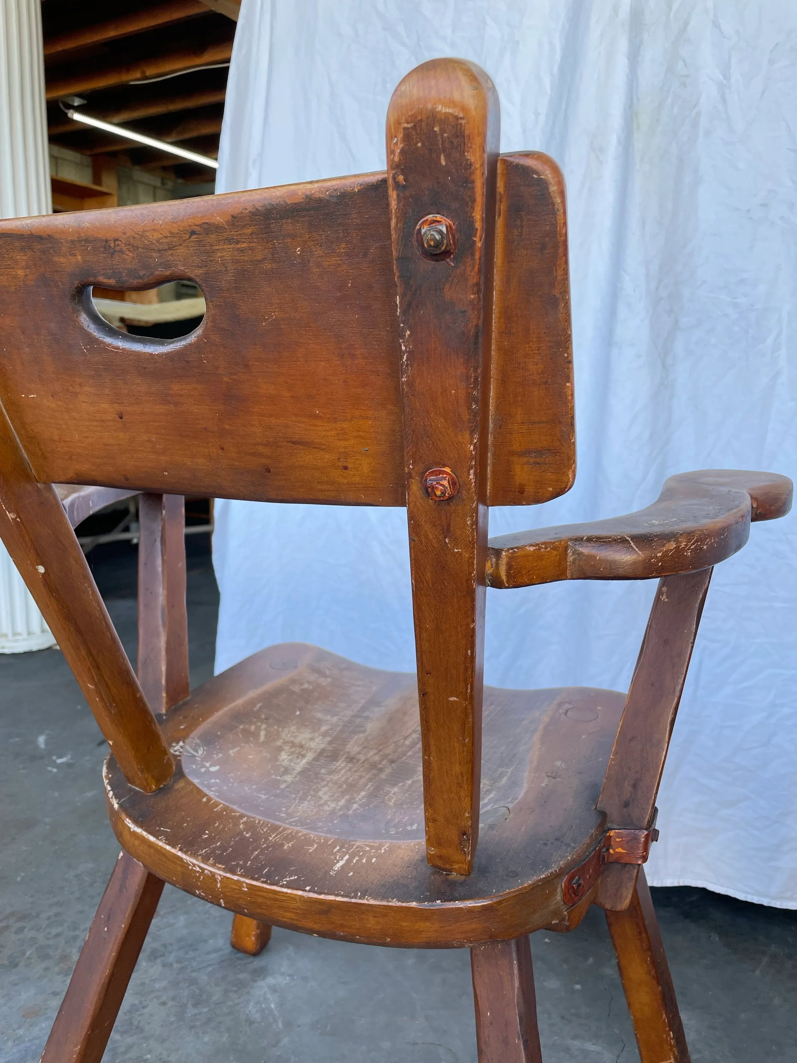 Set of 5 Vintage Monterey Spanish Revival Dining Chairs – Mason Manufacturing, 1930s - 6