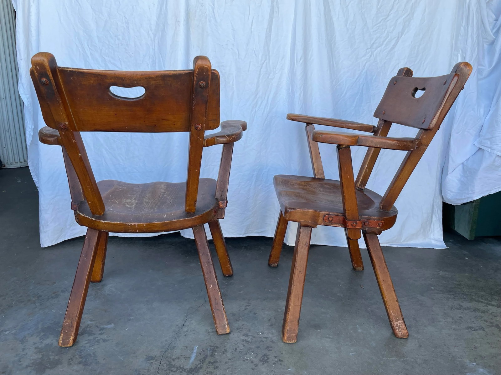 Set of 5 Vintage Monterey Spanish Revival Dining Chairs – Mason Manufacturing, 1930s - 7