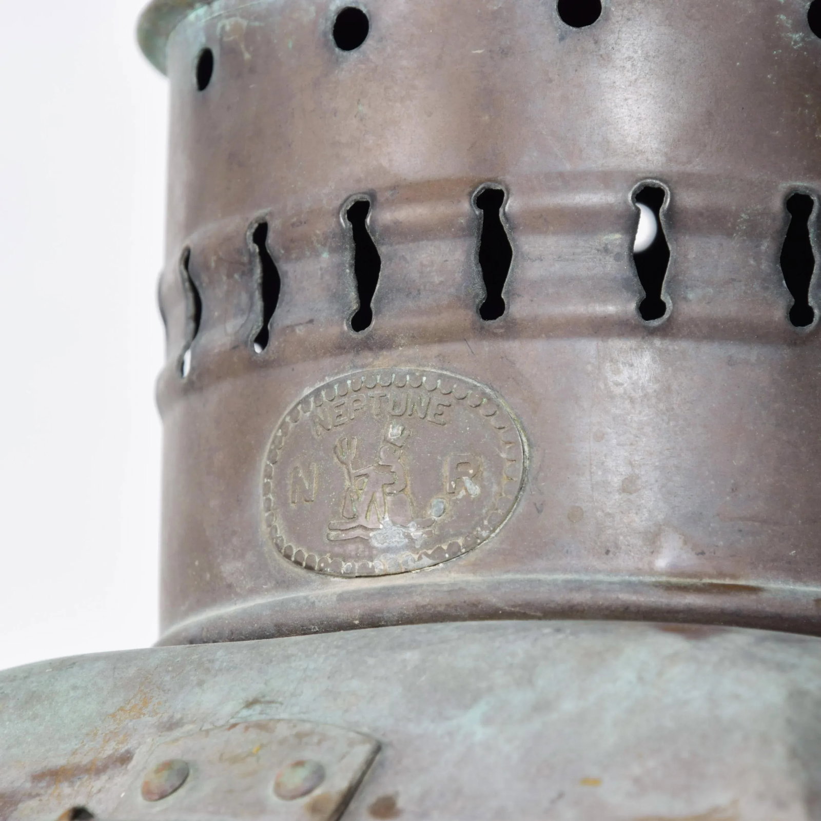 1960s Neptune N R Industrial Brass Ship Lantern - 2