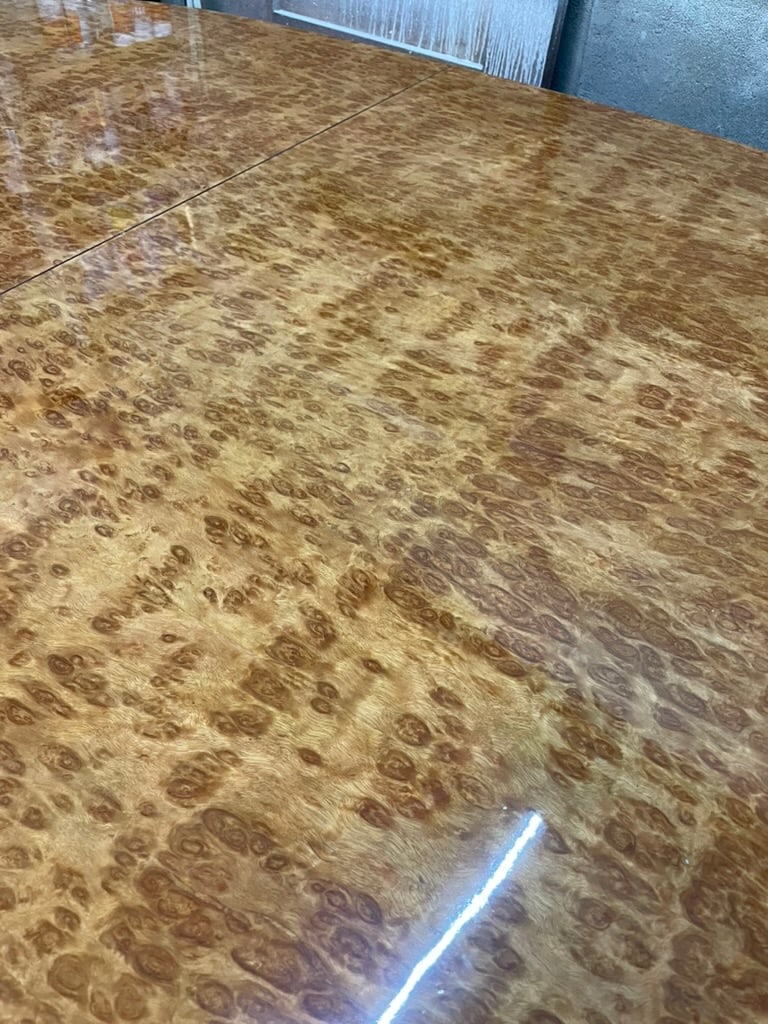 Exceptional Exotic Burl Wood Race Track Oval Dining or Conference Table - 13