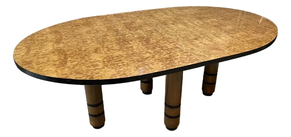 Exceptional Exotic Burl Wood Race Track Oval Dining or Conference Table (1 of 16)