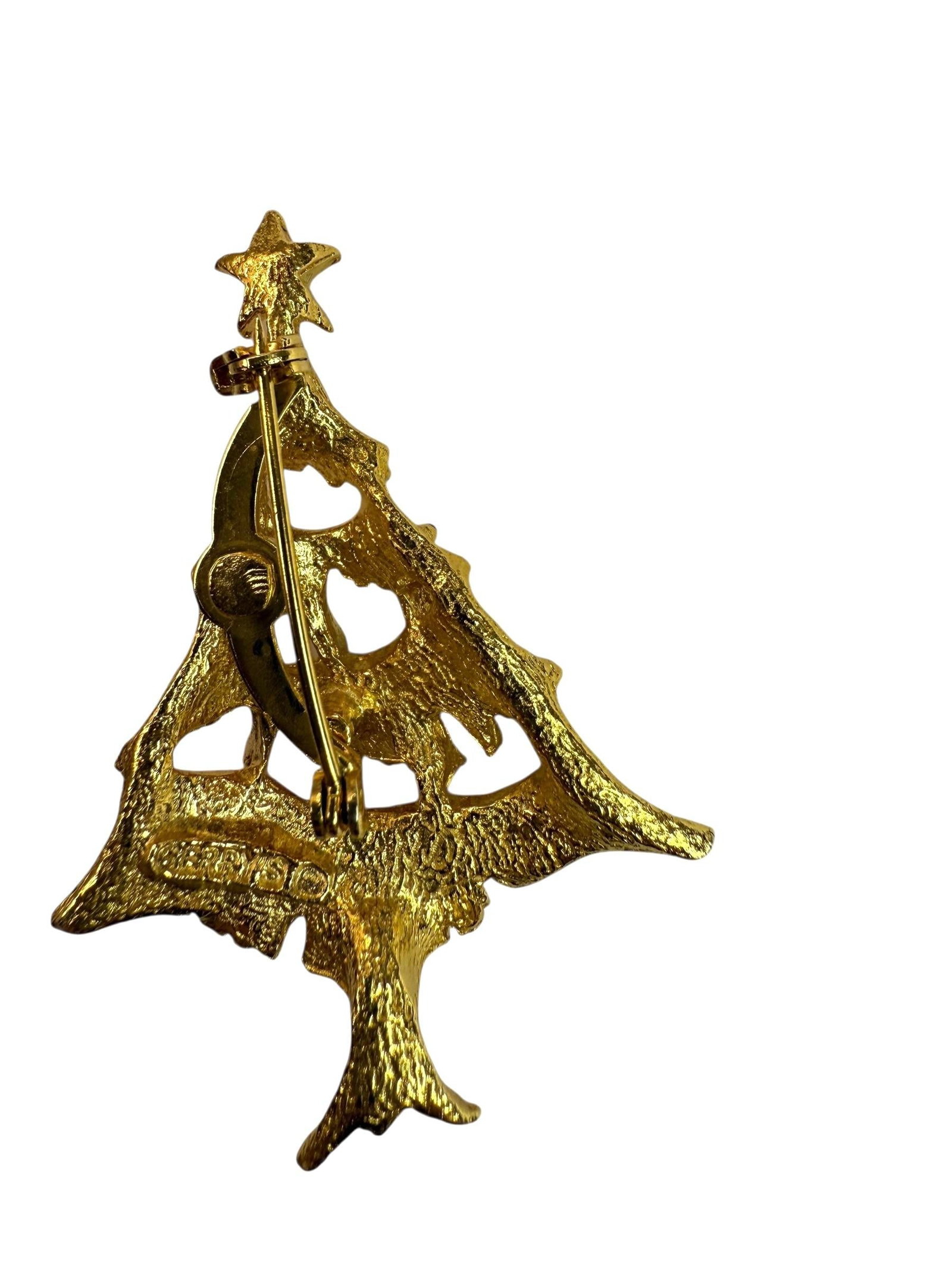 Gerry's Vintage Christmas Brooch Set of 2 StarTree and Poinsettia Holly - 4