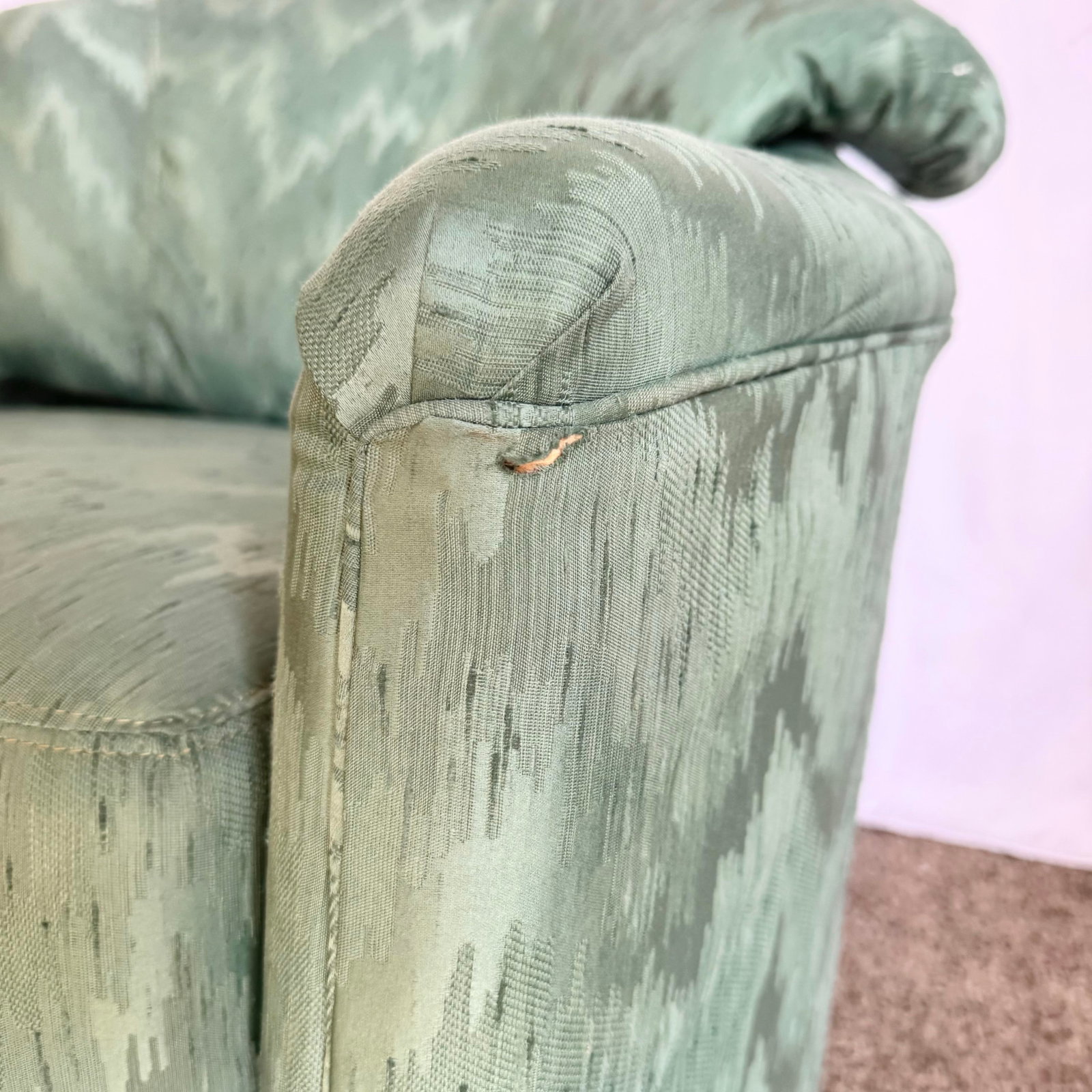 Postmodern Turquoise Fabric Swivel Lounge Chairs - A Pair - 9