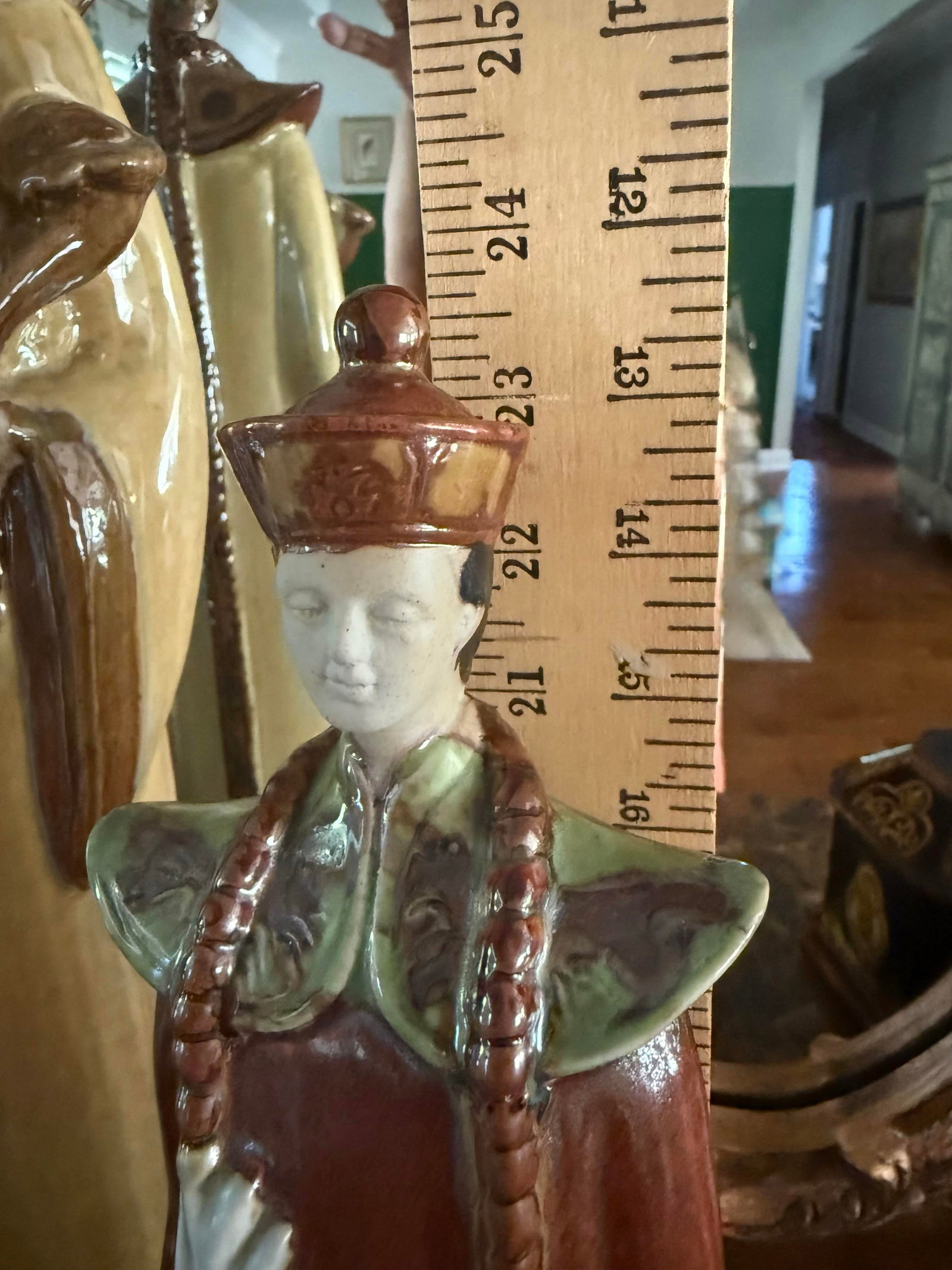 Set of Three Large Asian Pottery Statues - 6
