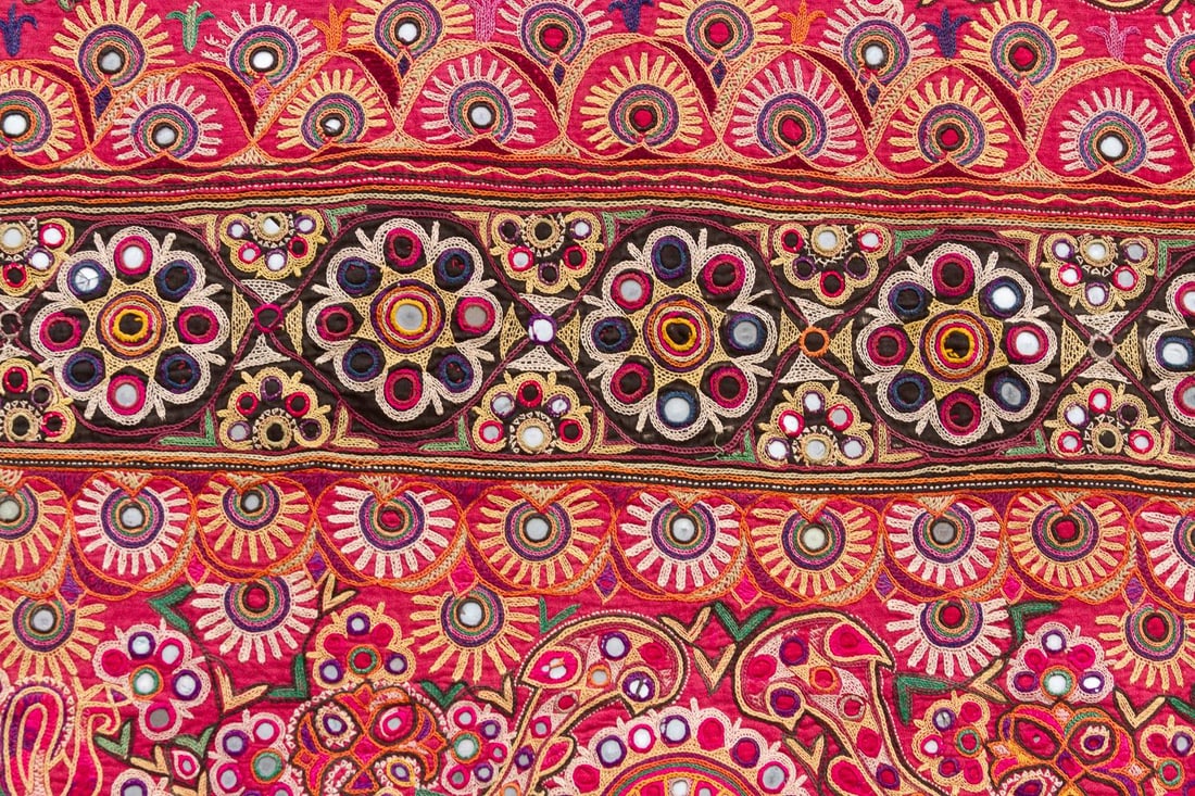 Authentic Antique Kutch Embroidered Textile - 2