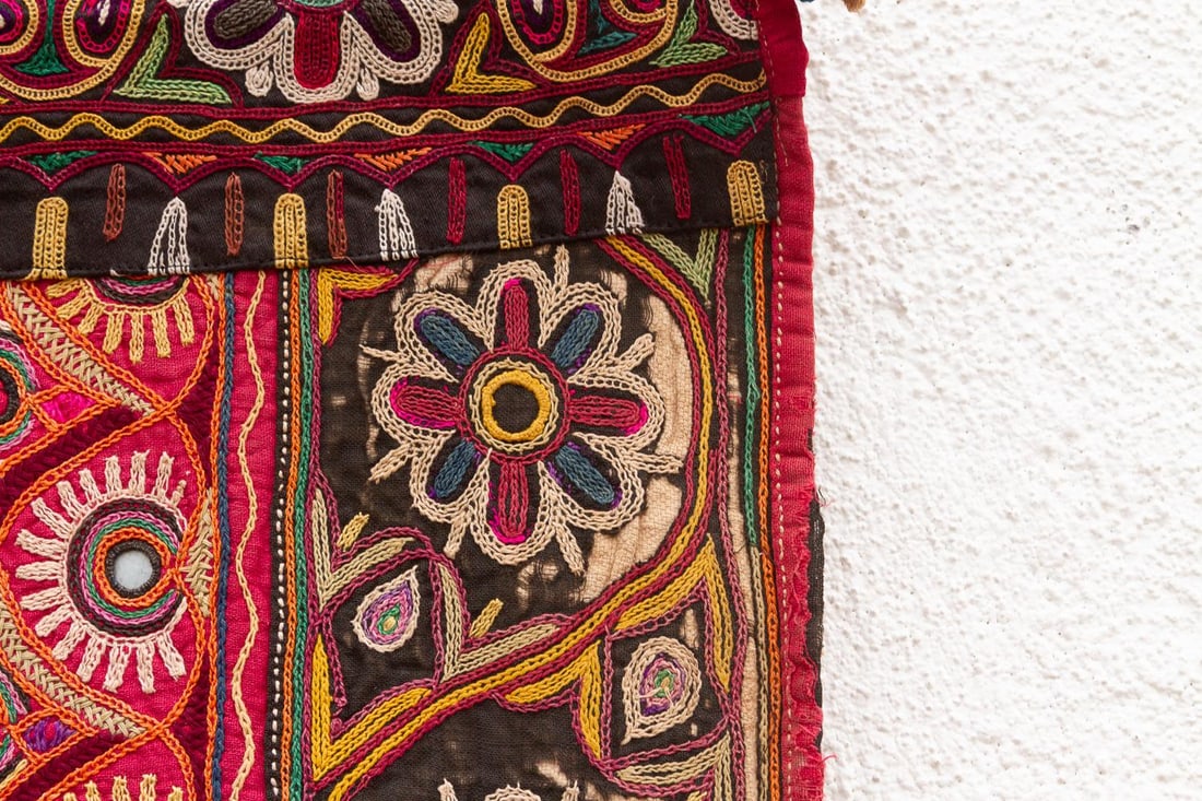Authentic Antique Kutch Embroidered Textile - 3