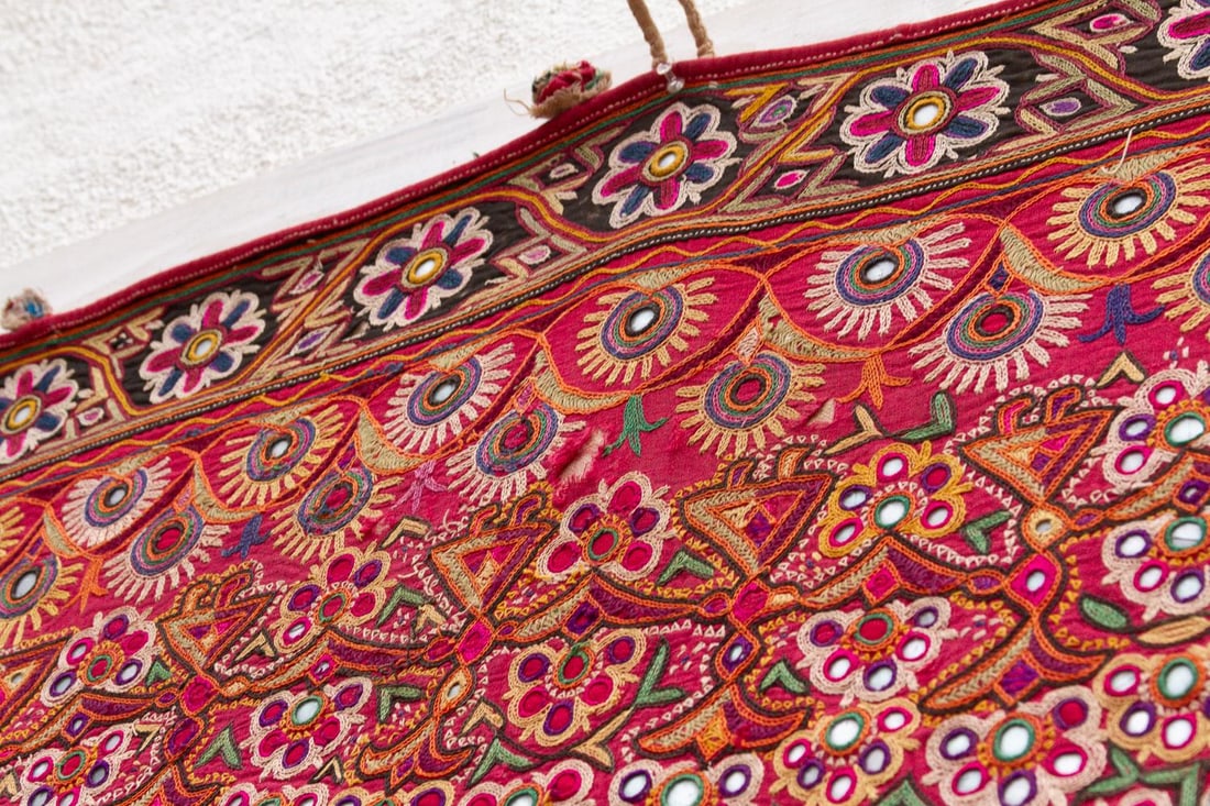 Authentic Antique Kutch Embroidered Textile - 4