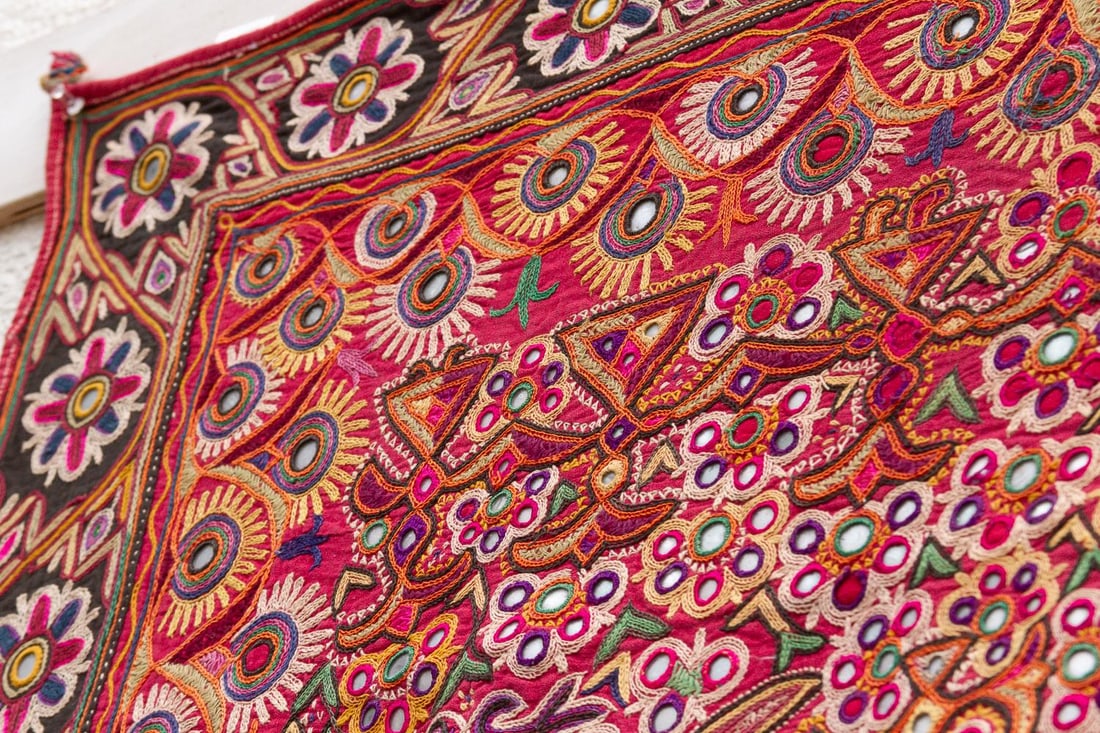 Authentic Antique Kutch Embroidered Textile - 6