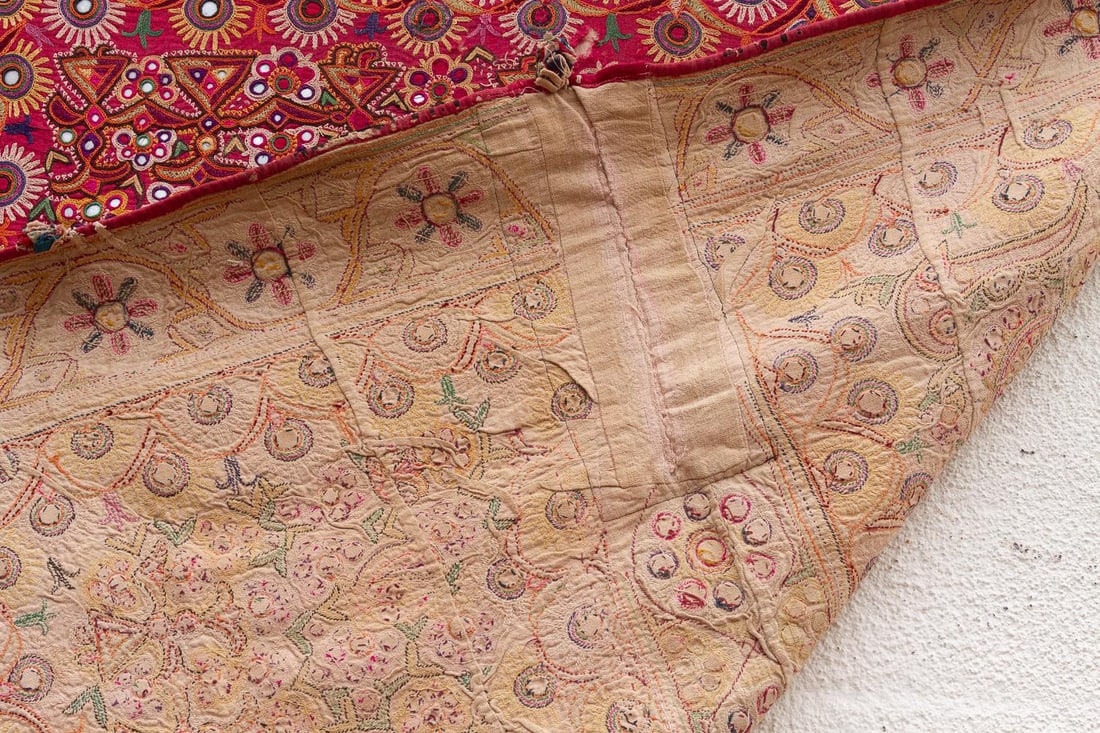 Authentic Antique Kutch Embroidered Textile - 8