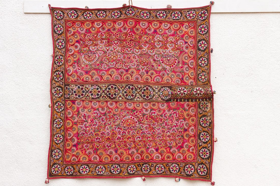 Authentic Antique Kutch Embroidered Textile - 9