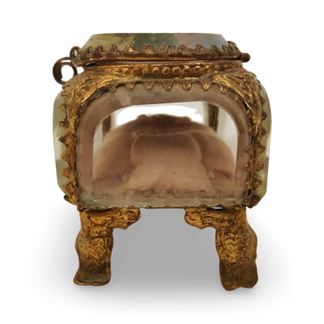 Antique Arc De Triomphe Antique French Beveled Glass Jewelry Box Souvenir Casket, Paris, C. 1900 - 6