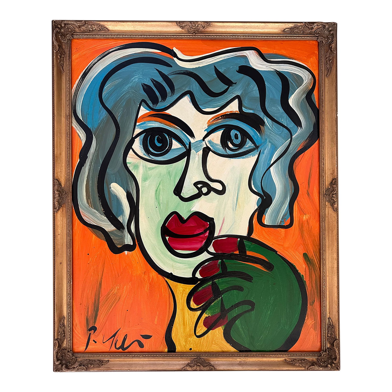 Peter Keil Original Painting Framed: Peter Keil is a German artist that focuses primarily on abstract expressionism. Keil painted with some of the greats including Joan Miró, Pablo Picasso and Andy Warhol, to name a few. This is a