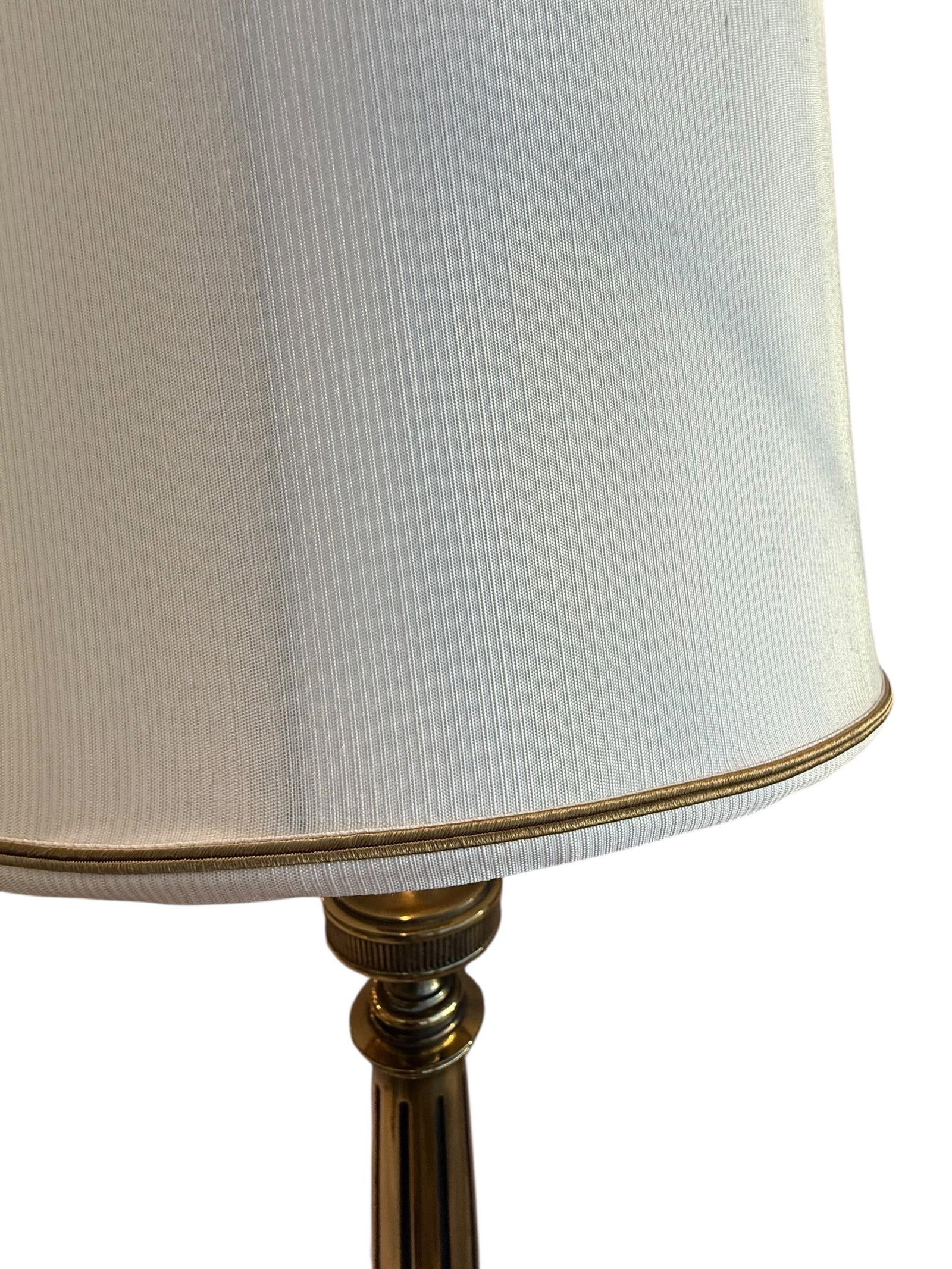 Stiffel Solid Brass Table Lamps With Original Shades 1950s - A Pair - 10