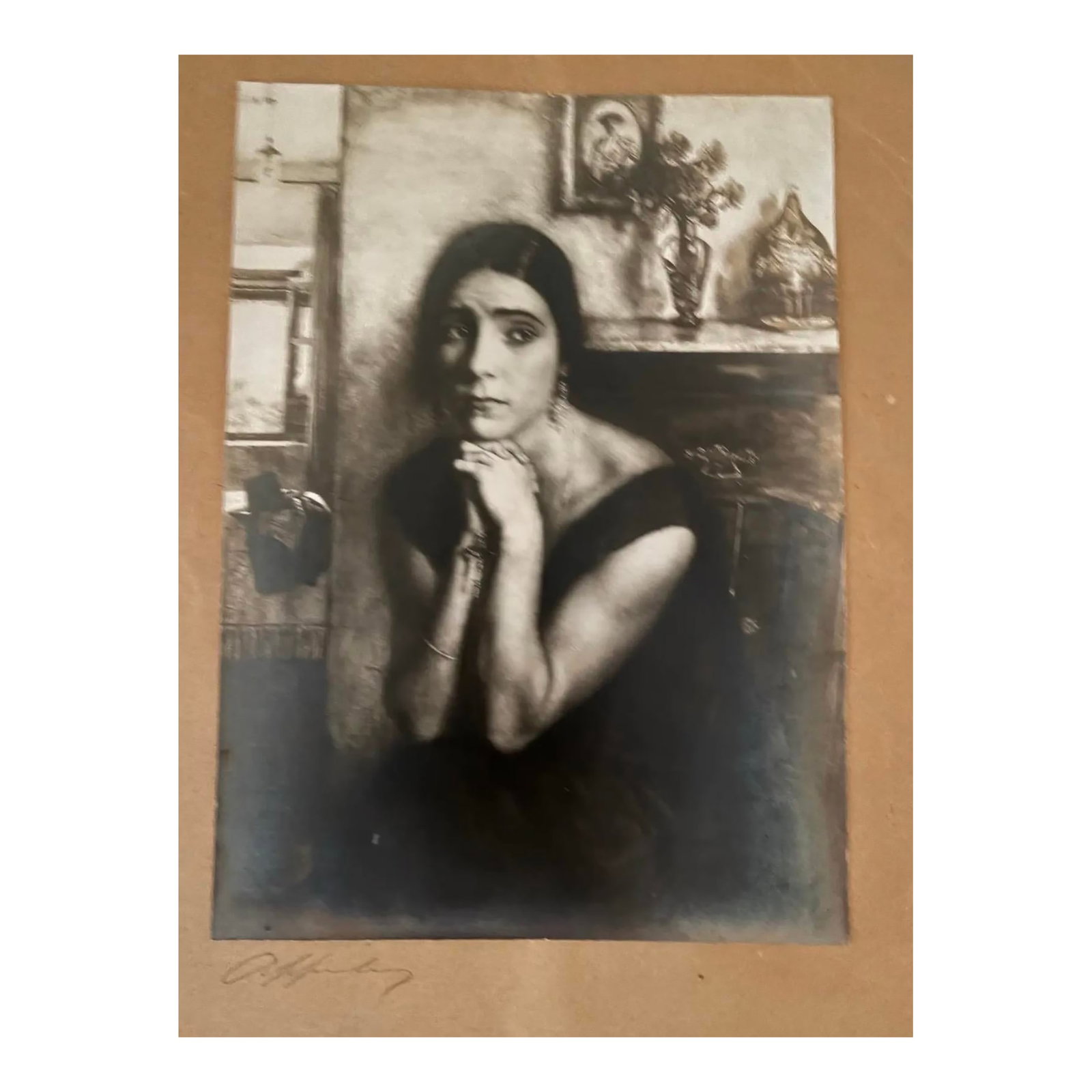 Early 20th Century Julio Romero De Torres Signed Photograph of Beloved Model MarÃ­a Teresa (1 of 3)