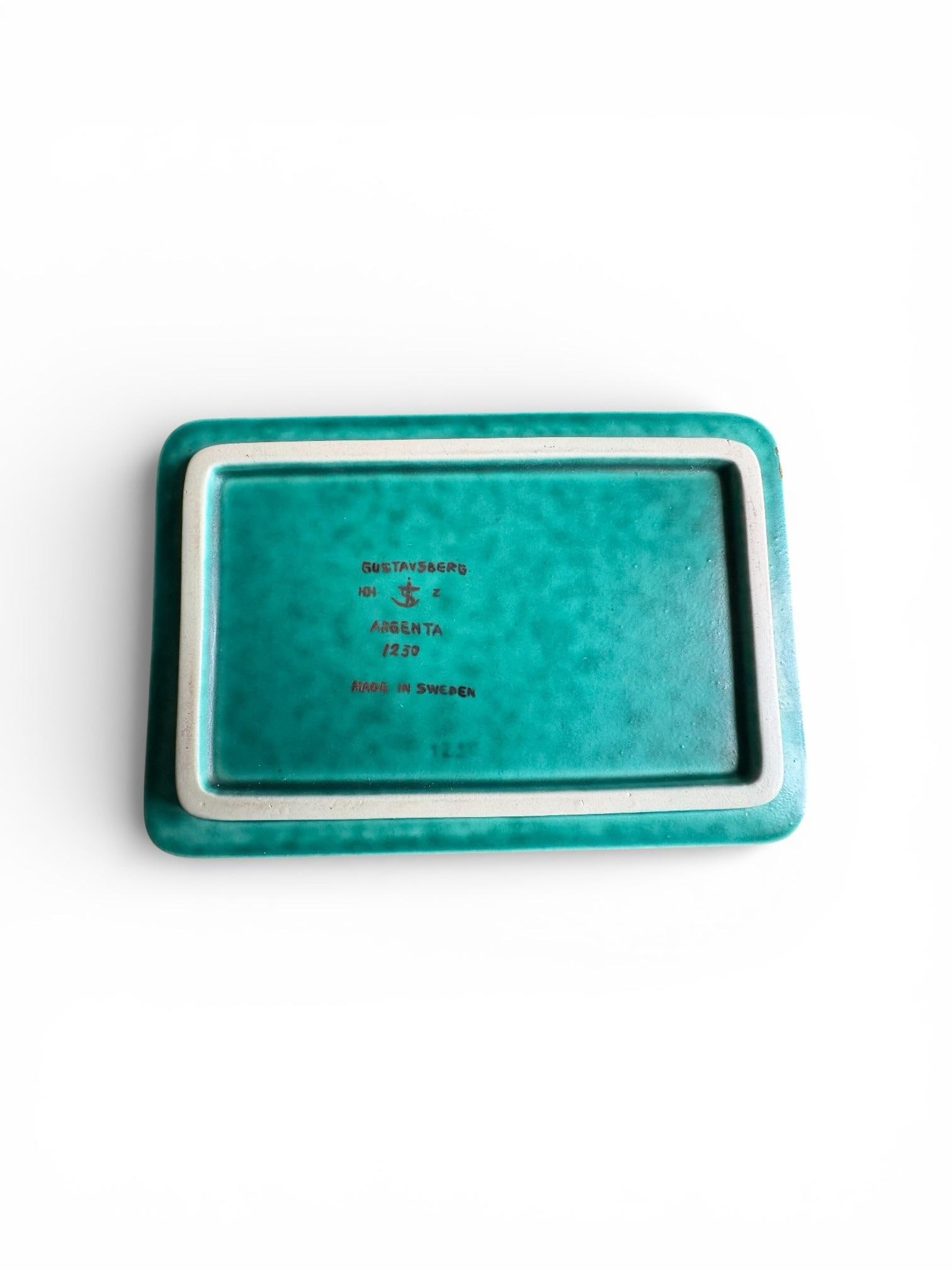 1940s Wilhelm Kåge for Gustavsberg 'Argenta' Trinket Box / Sweden - 6