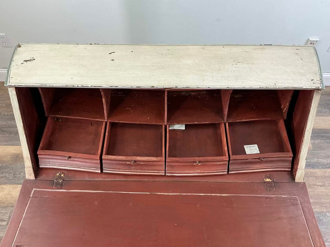 1940s French Louis XV–Style Hand-Painted Secretary Desk by Desbordes, Paris "” - 11