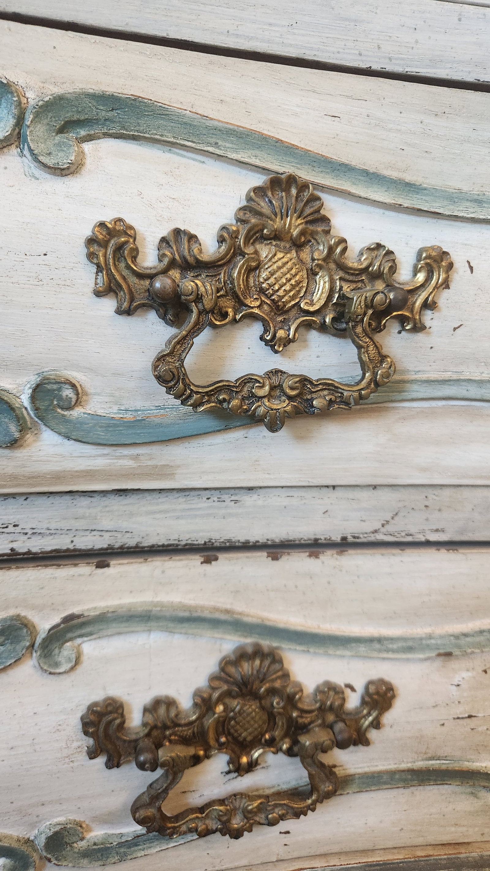 1940s French Louis XV–Style Hand-Painted Secretary Desk by Desbordes, Paris "” - 18