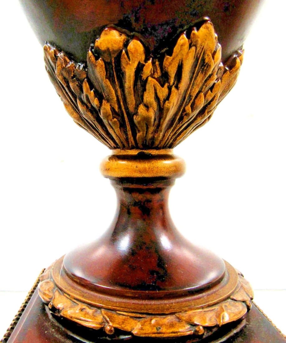 1980s Pair of Napoleon III Style Moroccan Burr Thoya Turned Wood Urns Attributed to Theodore Alexand - 10